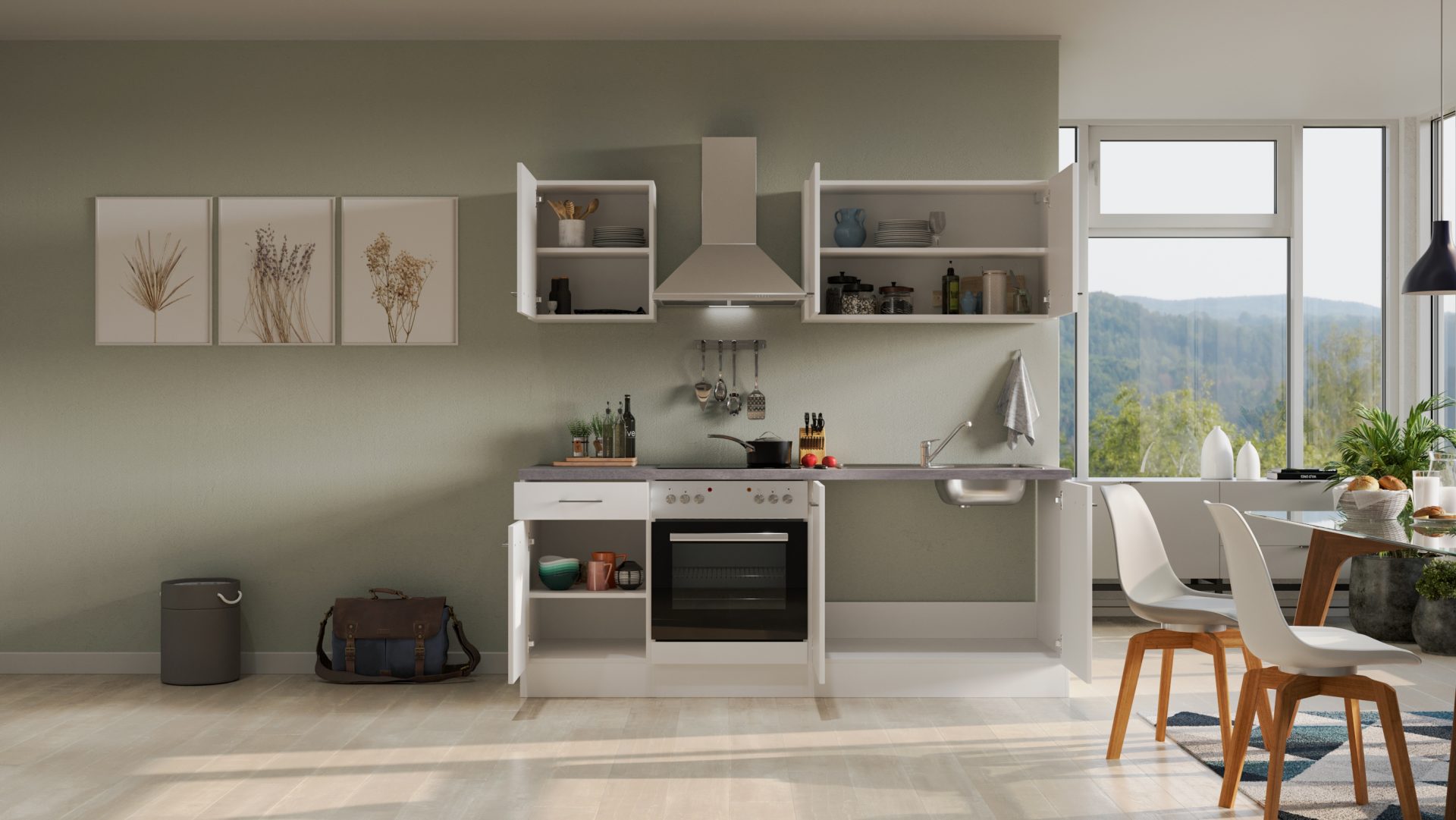 Küchenzeile VITA 210 cm mit E-Geräten