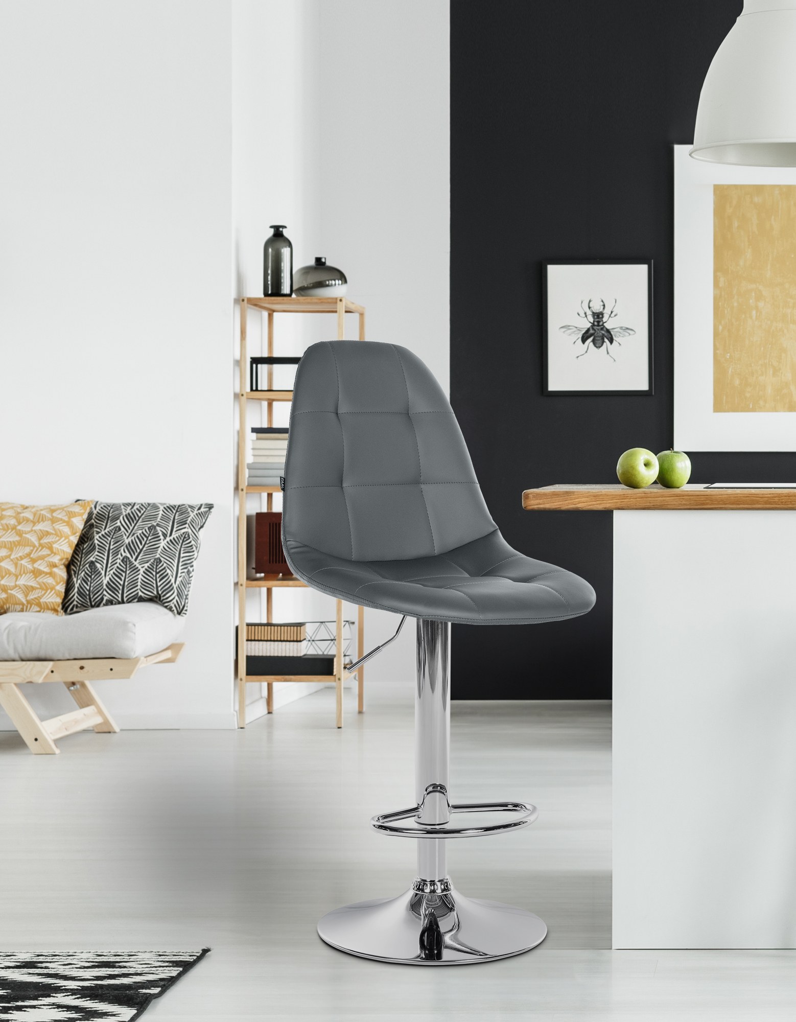 Barhocker Elmore Kunstleder C, grau