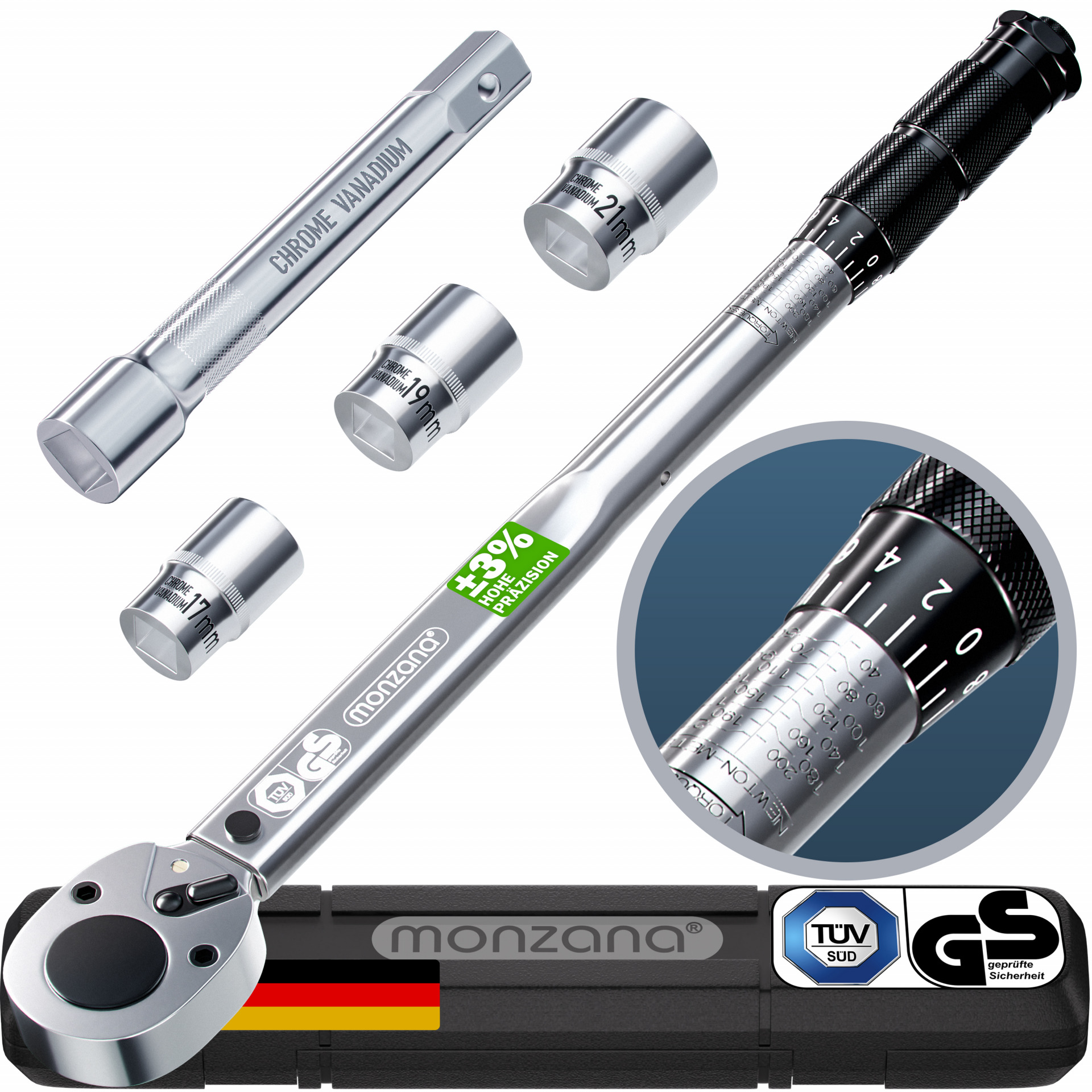 Drehmomentschlüssel 6-tlg