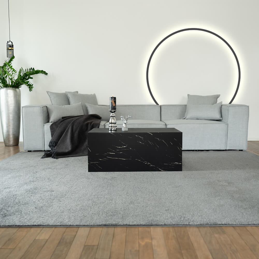 Modulares Sofa VERONA M - 327 x 120 cm Hellgrau