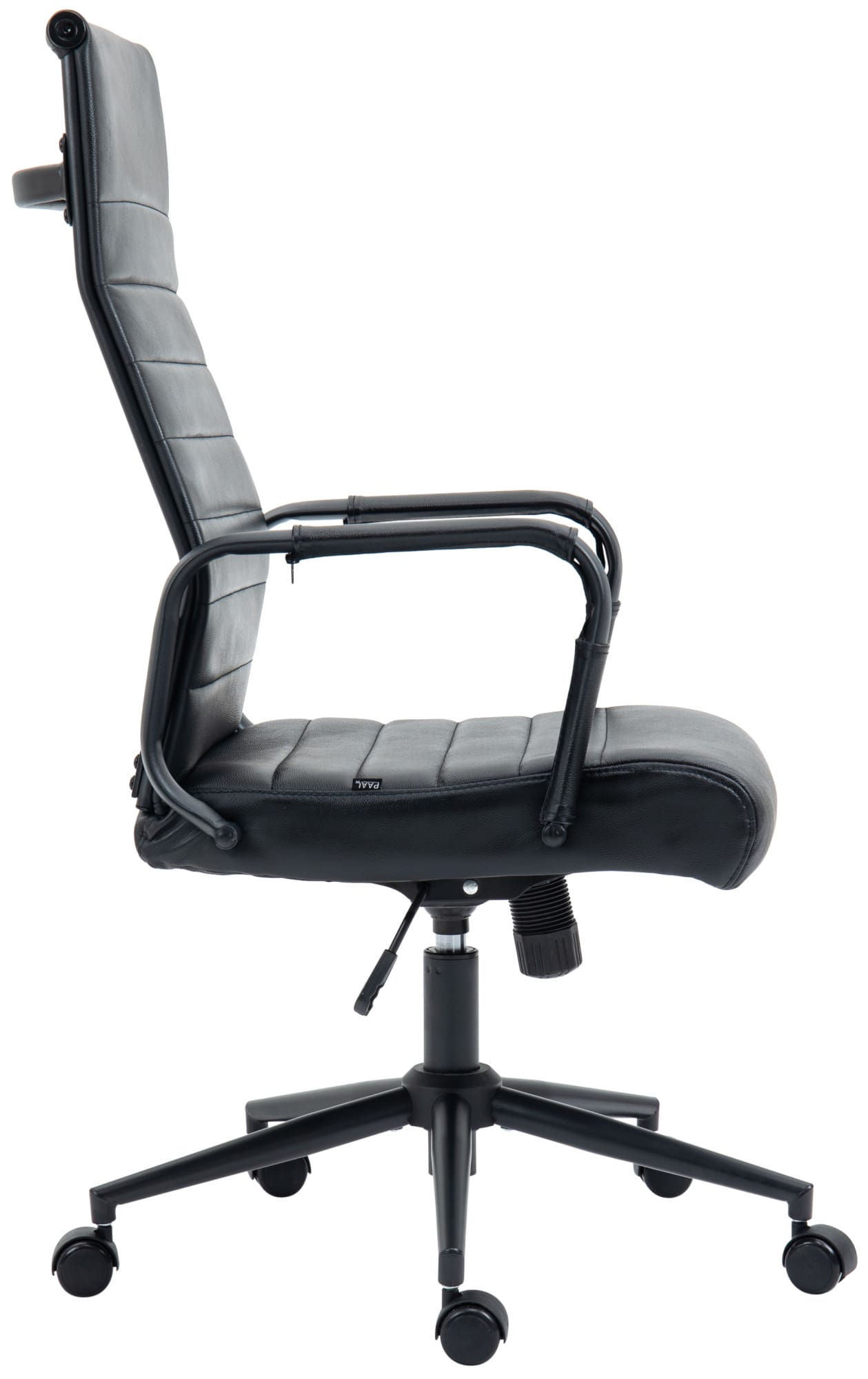 Bürostuhl Kolumbus Echtleder, schwarz/schwarz