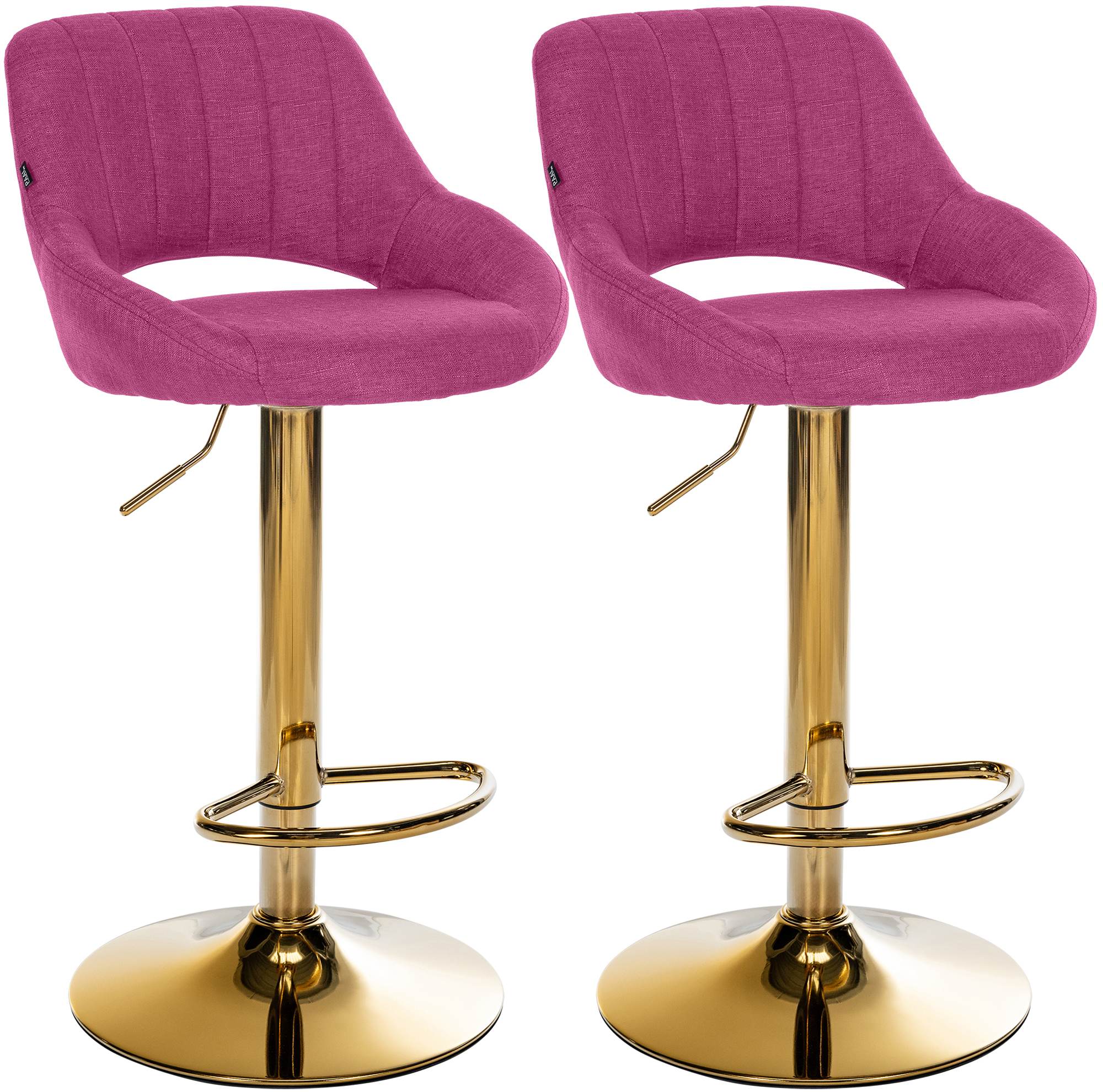 2er Set Barhocker Milet Stoff G, lila