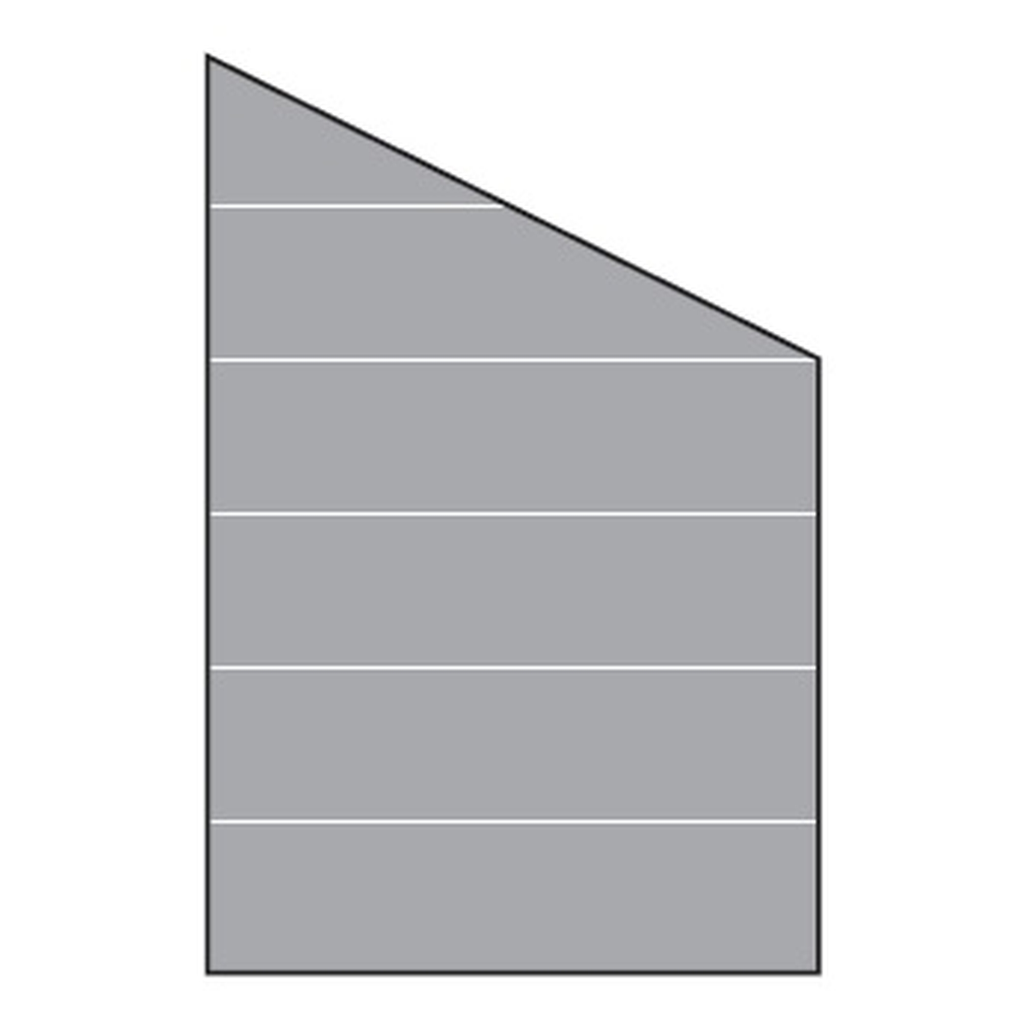 VETRO Glasscheibe ECKE rechts, B 1200 x H 1800/1200 mm, Streifen-Dekor 82, satiniert
