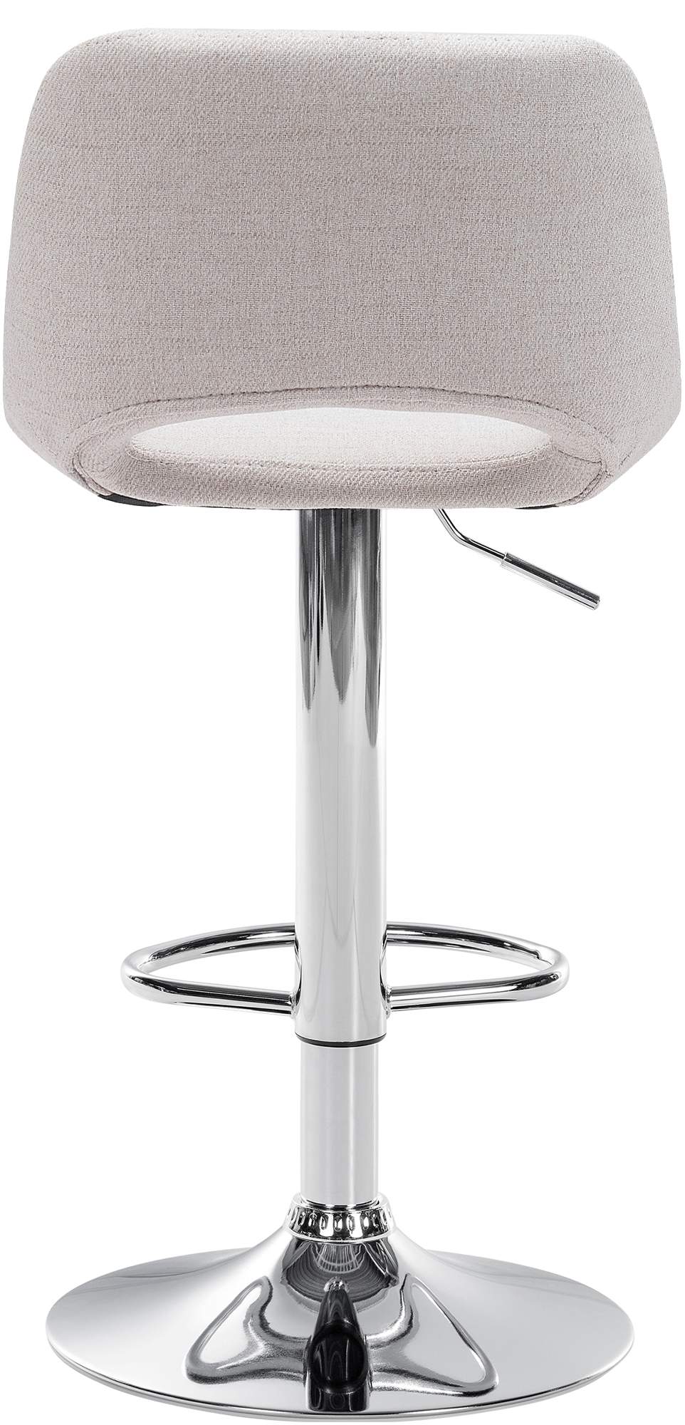 Barhocker Camden Stoff chrom, creme