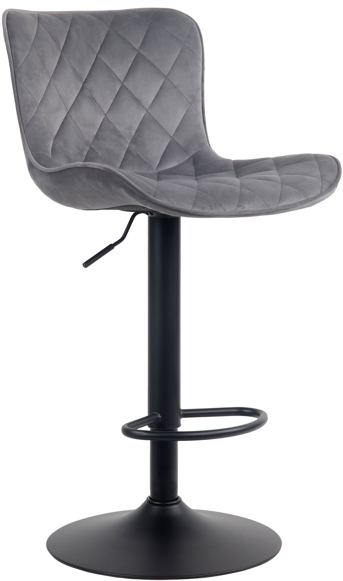 Barhocker Emma Samt, dunkelgrau