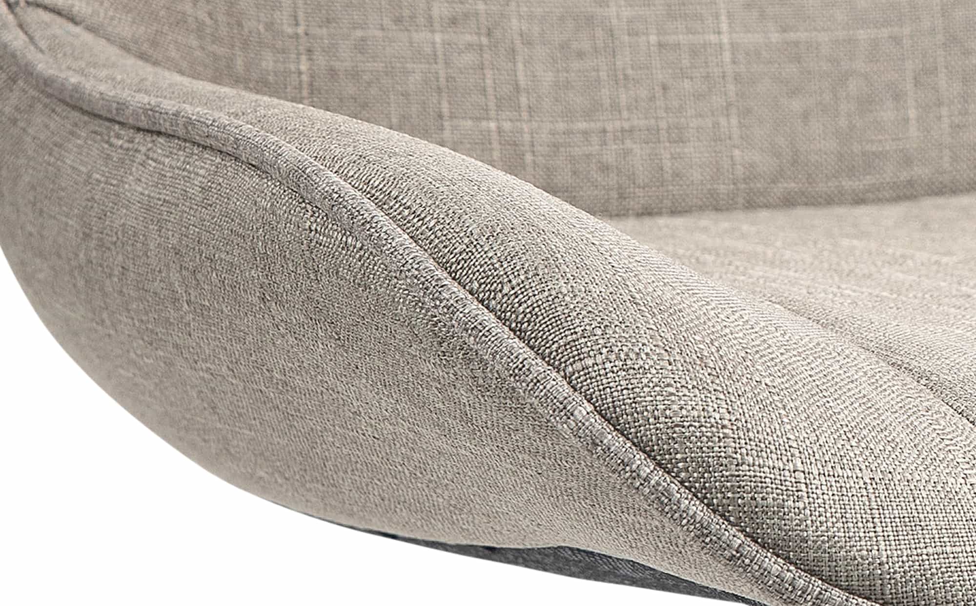 Barhocker Vonore Stoff weiß, taupe