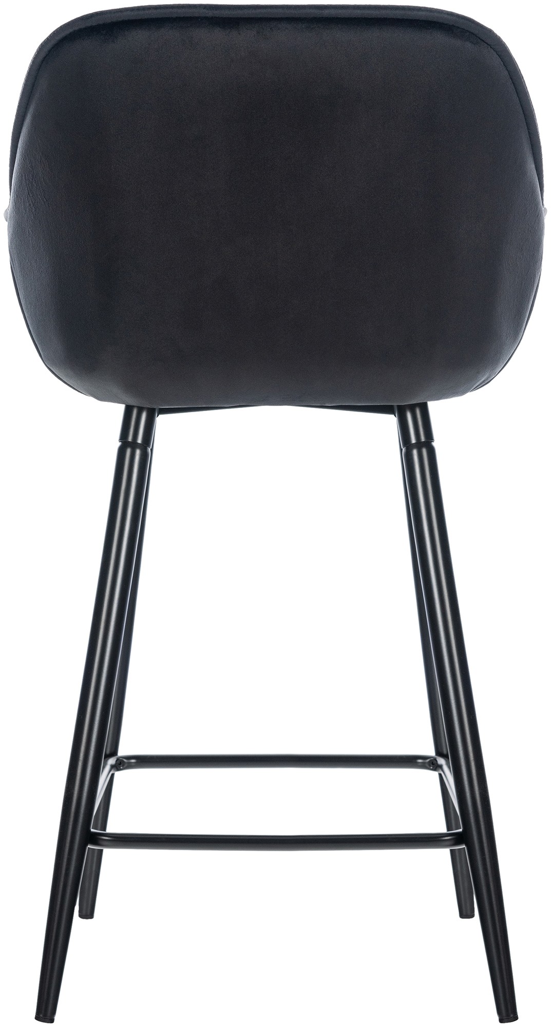 2er Set Barhocker Gibson Samt, schwarz