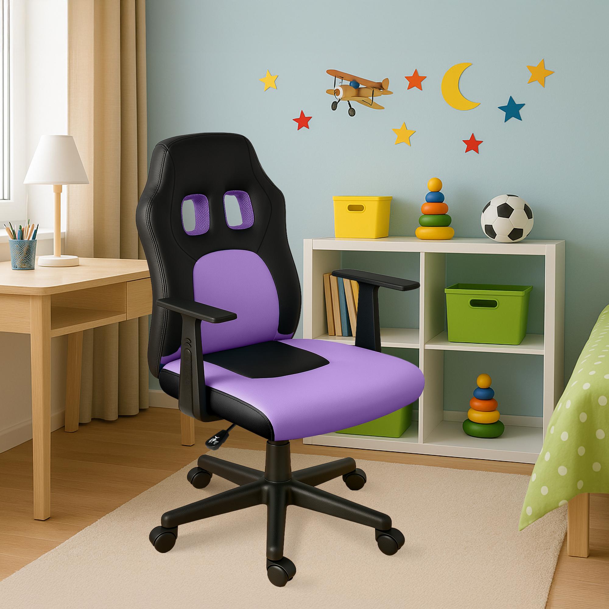 Kinder Bürostuhl Fun, schwarz/lila