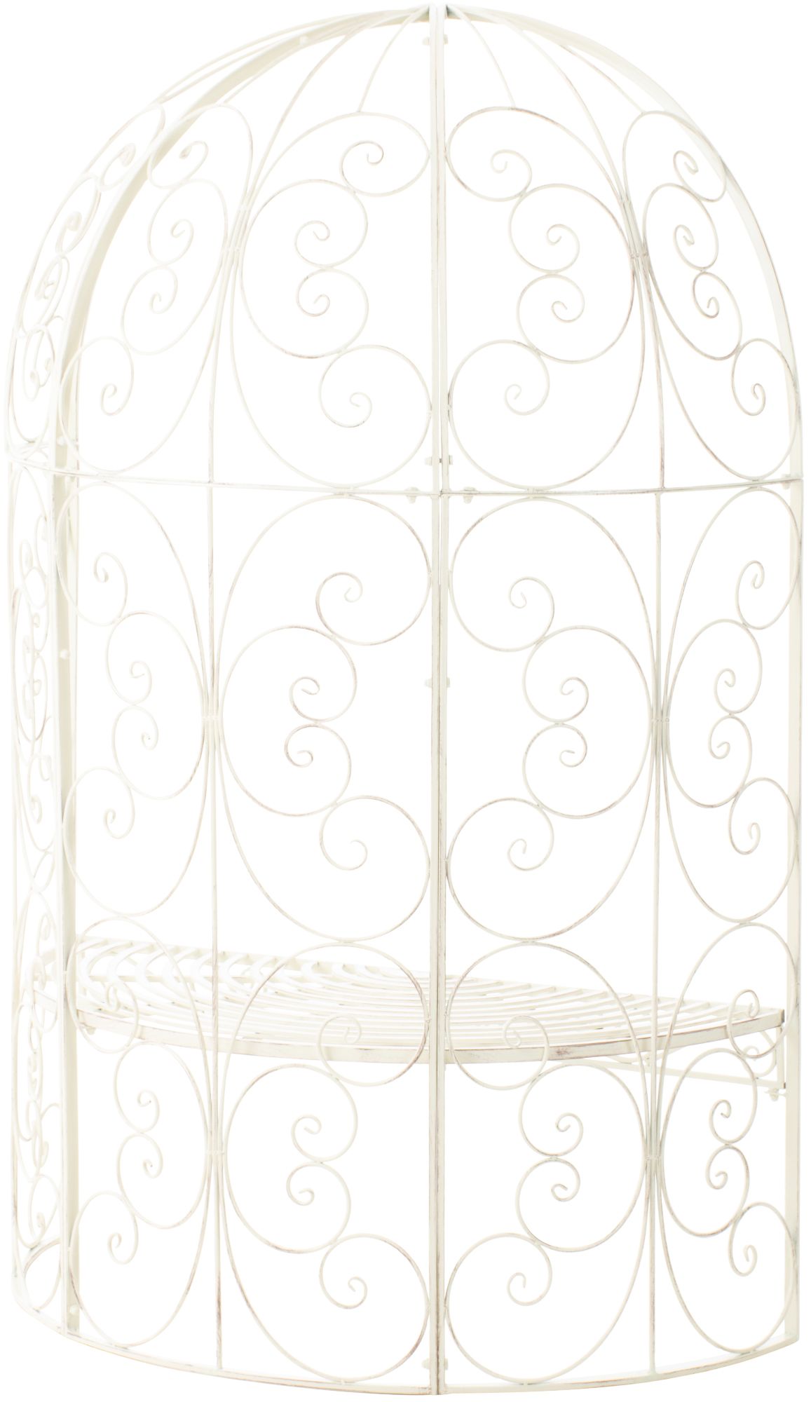 Halbpavillon Rosie mit Sitzbank, antik-creme