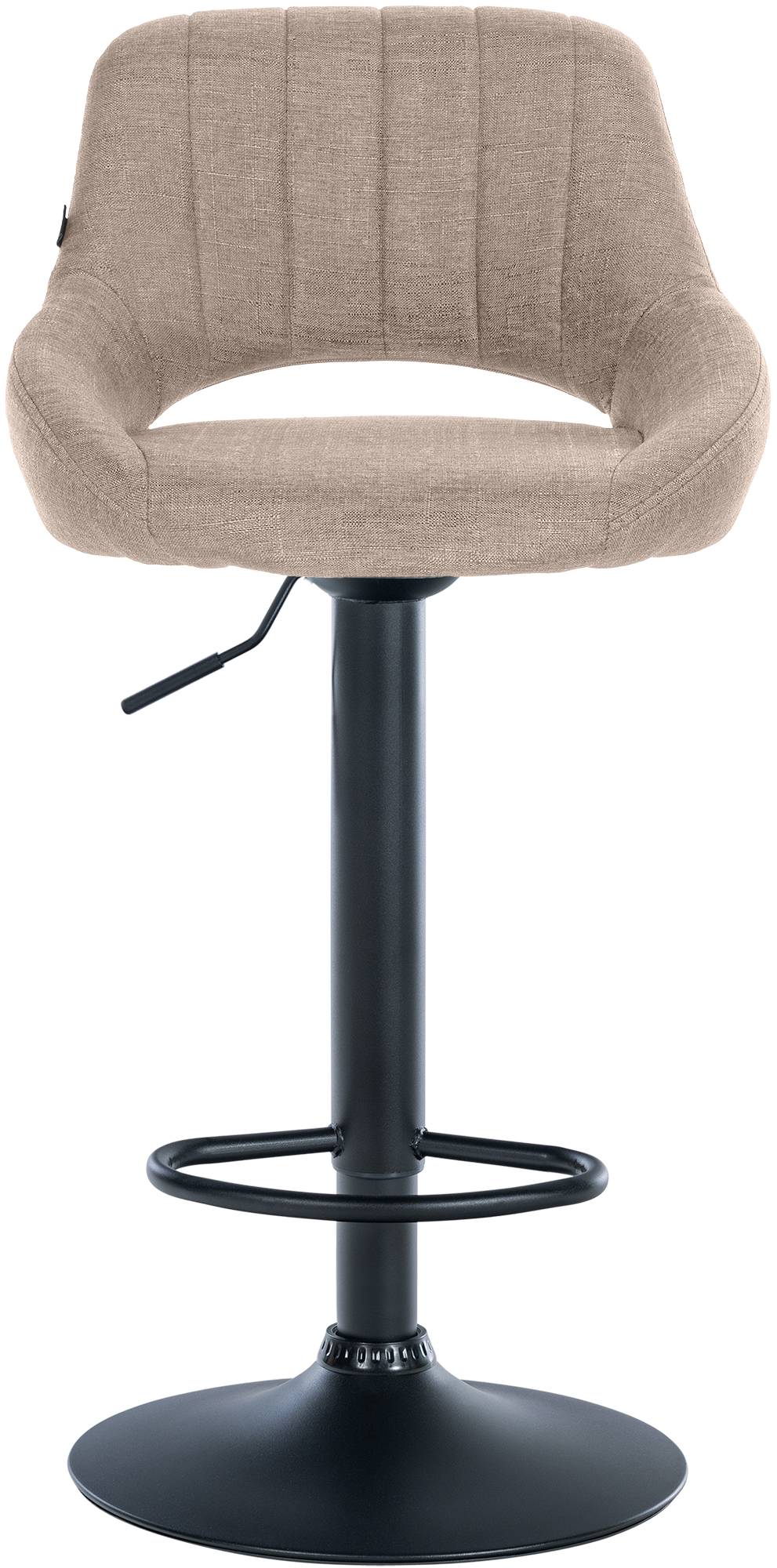Barhocker Milet Stoff schwarz, taupe