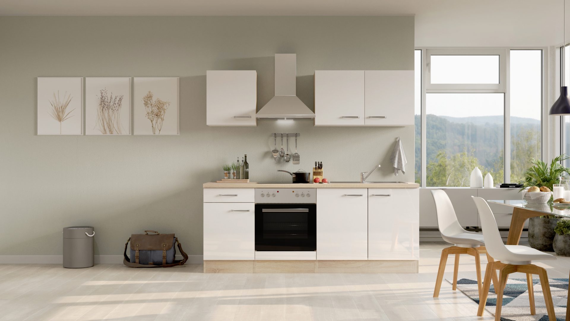 Küchenzeile Valero 210 cm mit E-Geräten