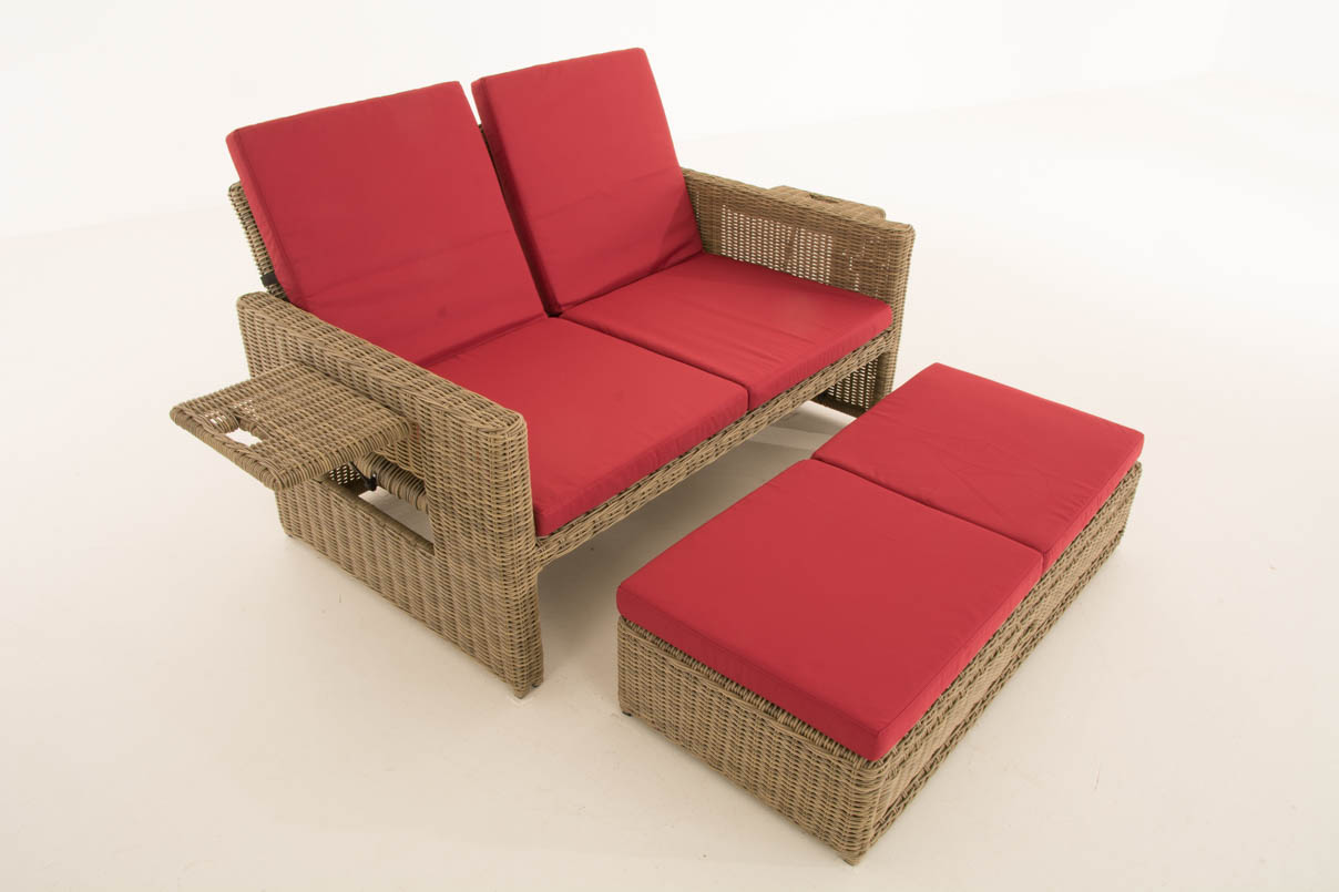 Sofa Ancona Rubinrot 5mm, natura