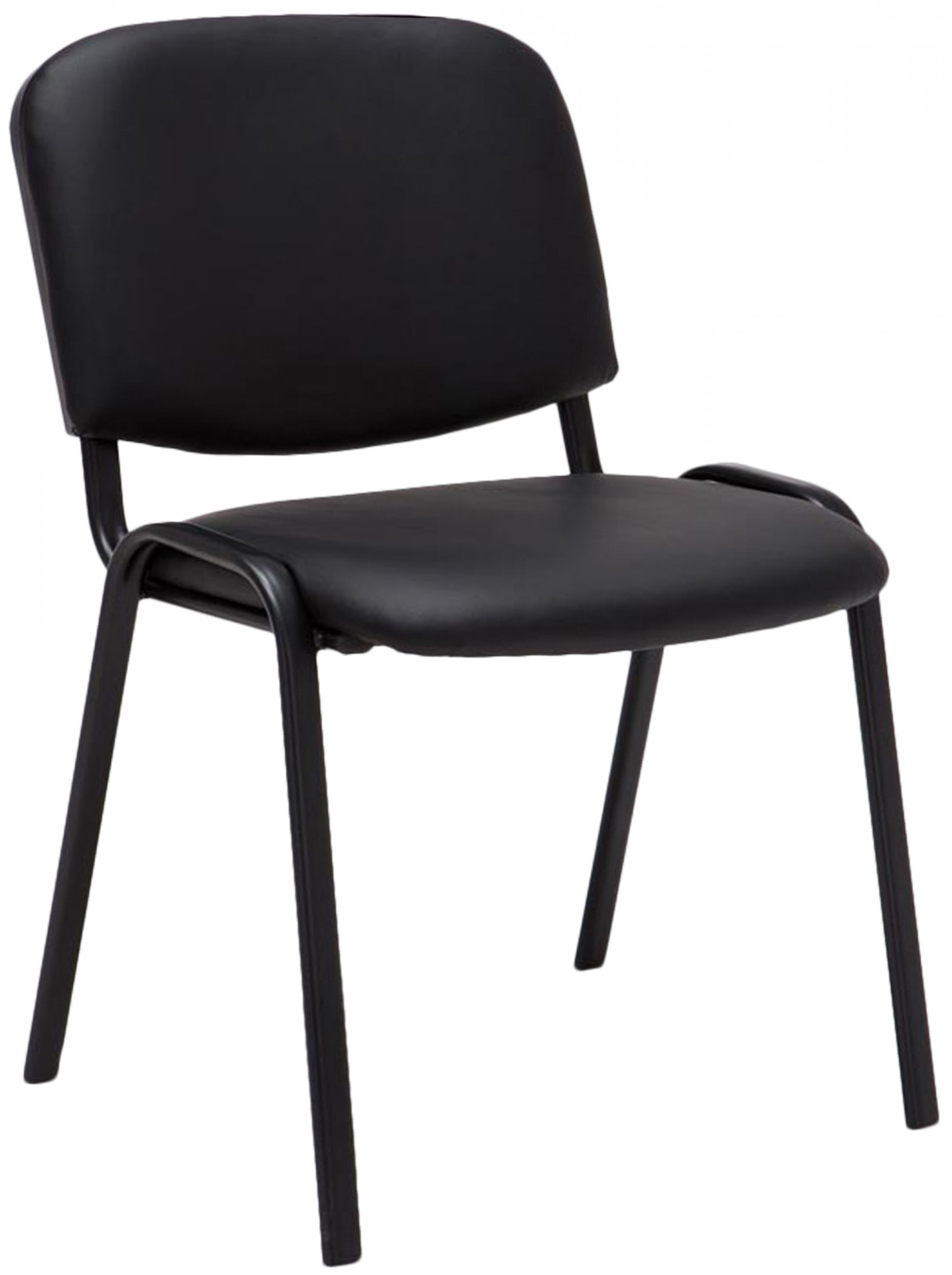 Besucherstuhl Ken Kunstleder, schwarz
