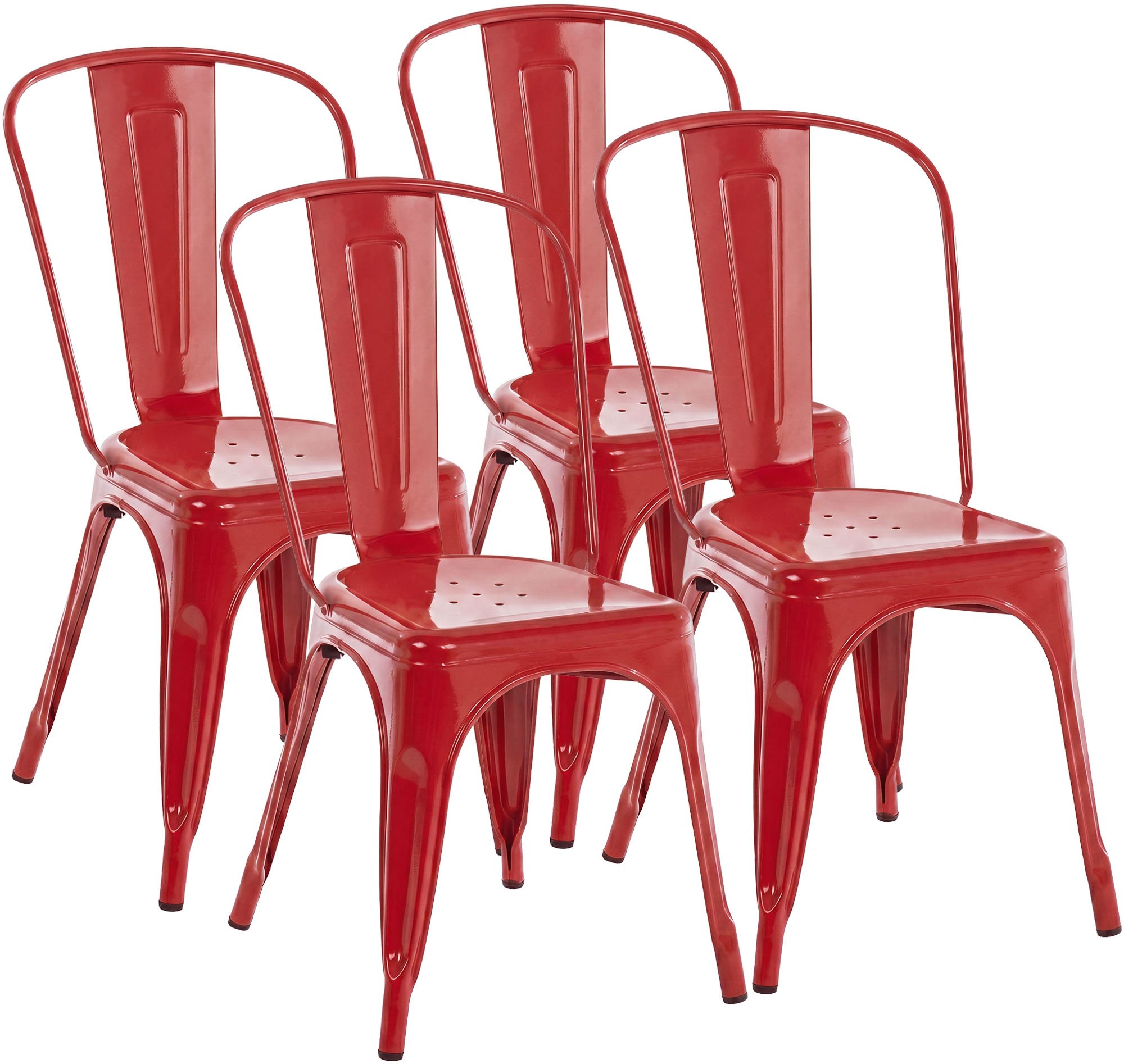 4er Set Stuhl Benedikt, rot