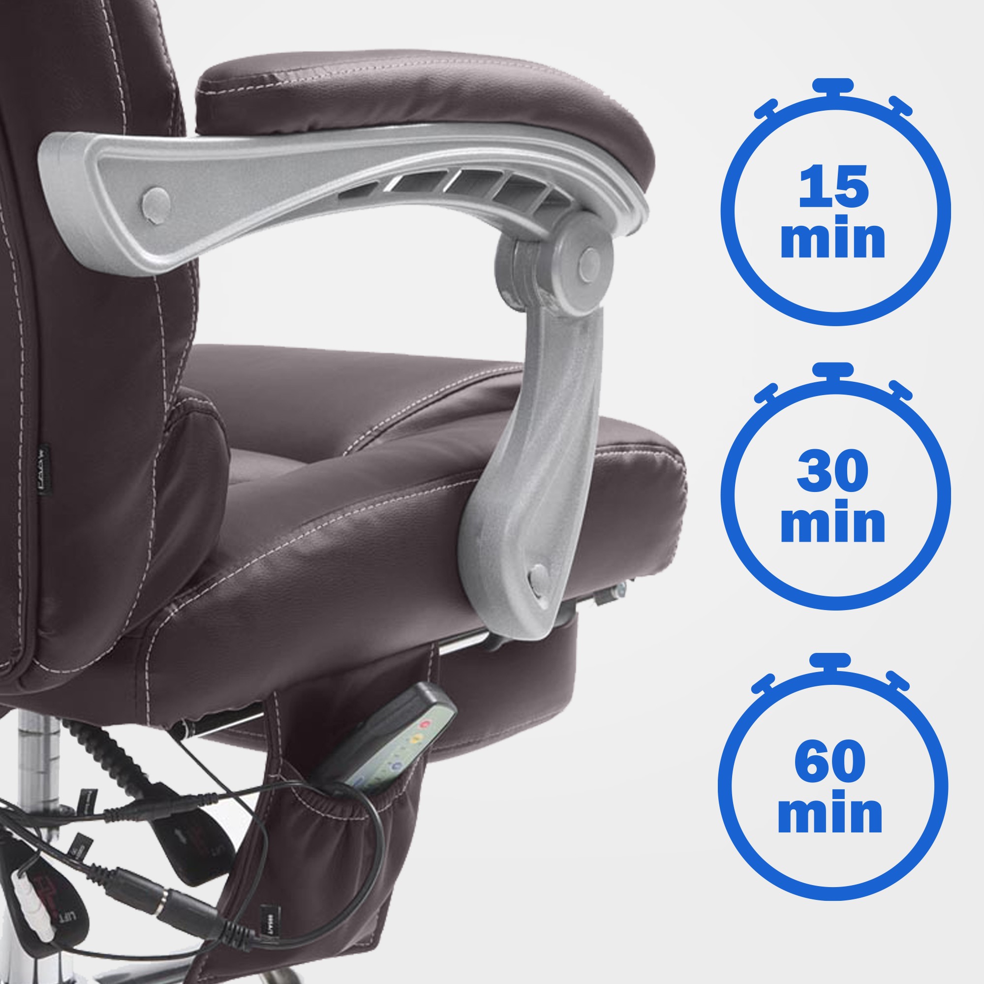 Bürostuhl Pacific mit Massagefunktion V2, braun
