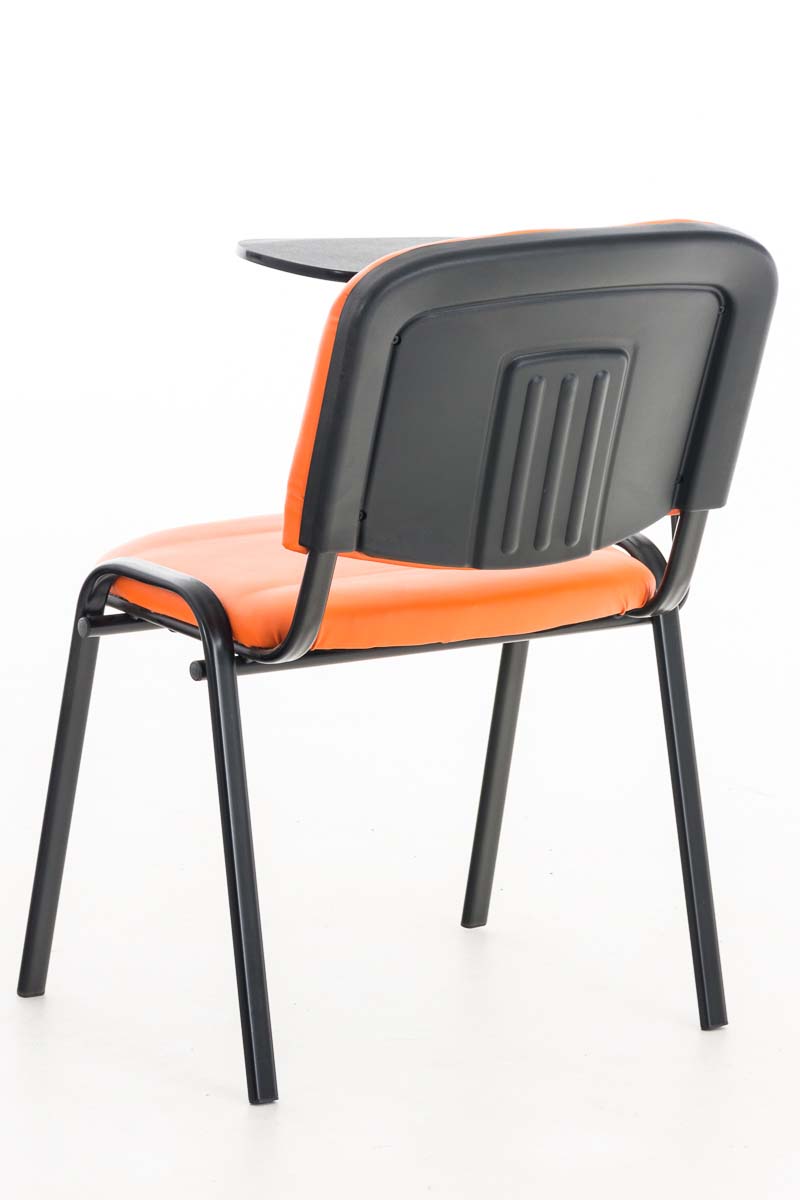 Stuhl Ken mit Klapptisch Kunstleder, orange