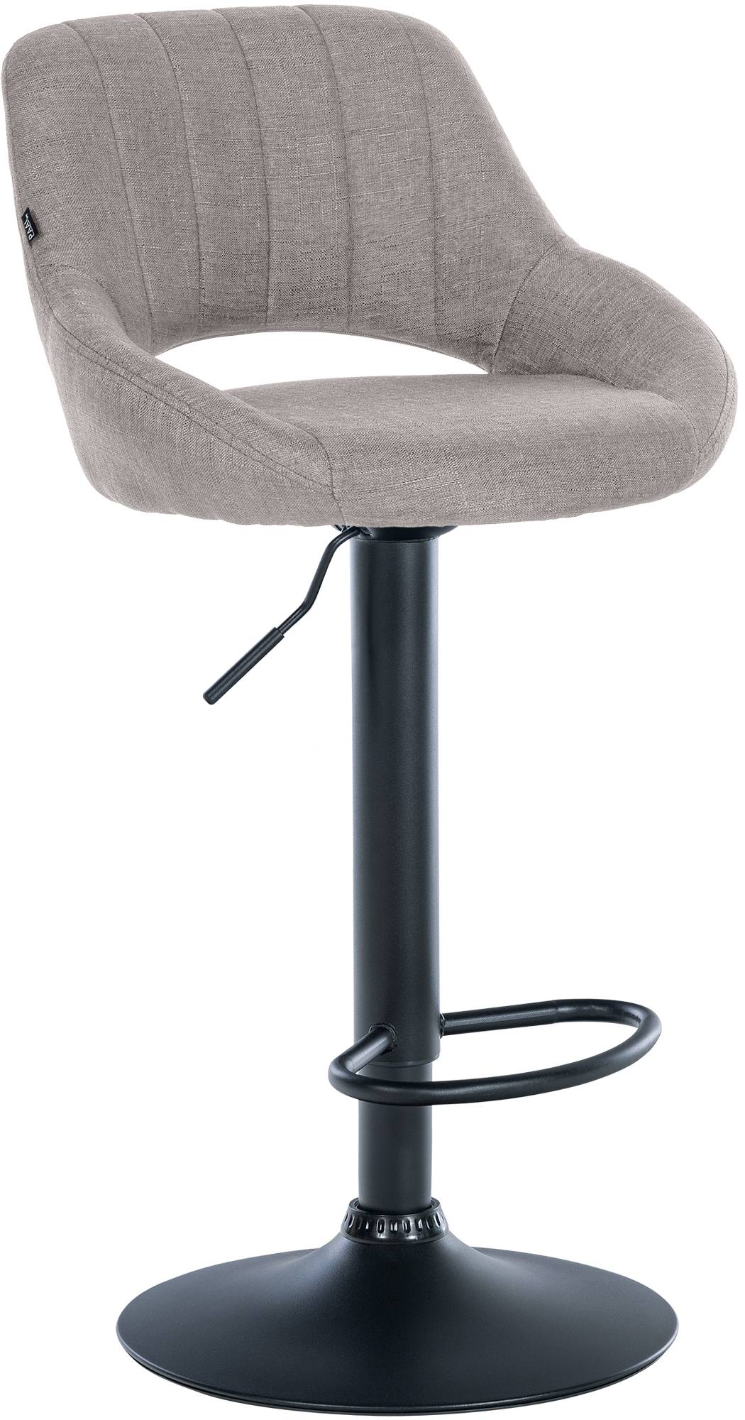 Barhocker Milet Stoff schwarz, grau