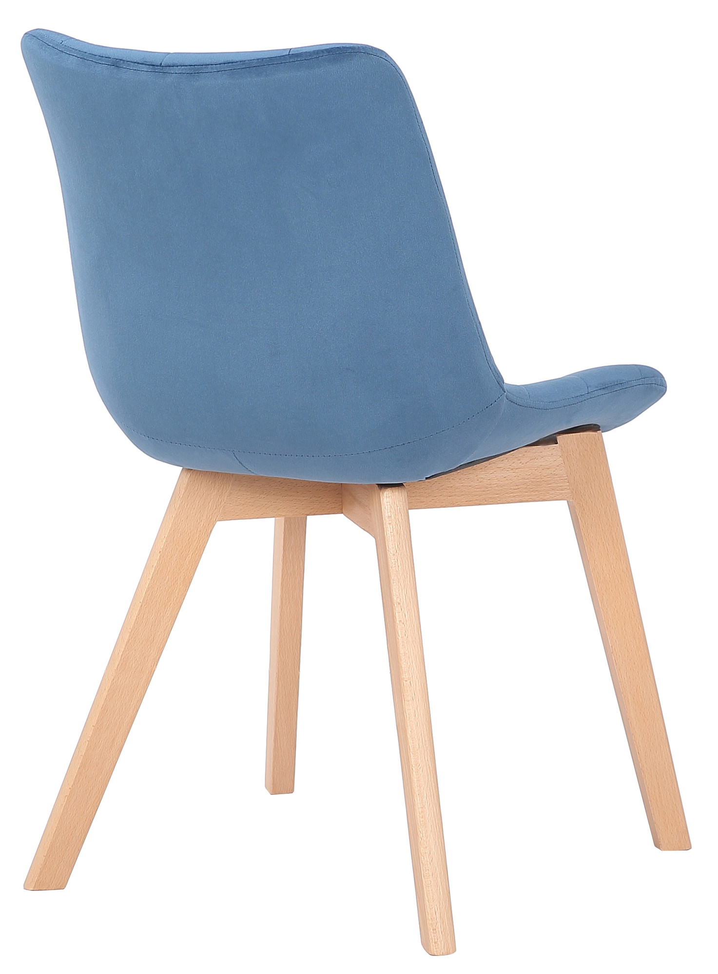 2er Set Esszimmerstühle Passaic Samt, blau