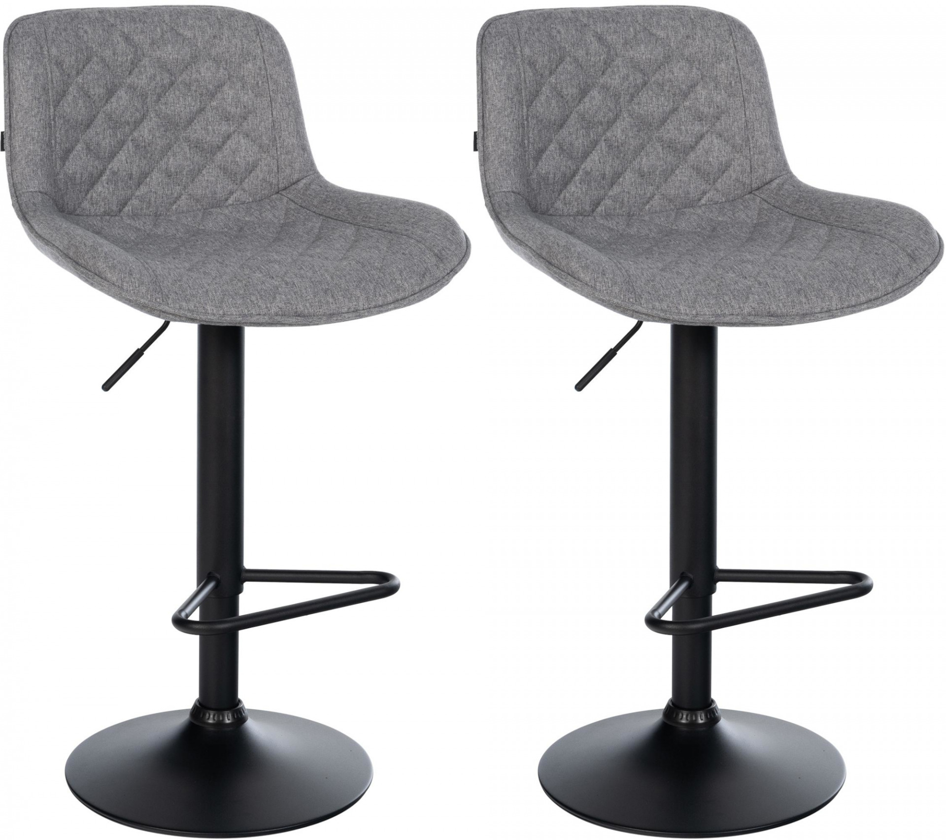 2er Set Barhocker Kasson Stoff, dunkelgrau