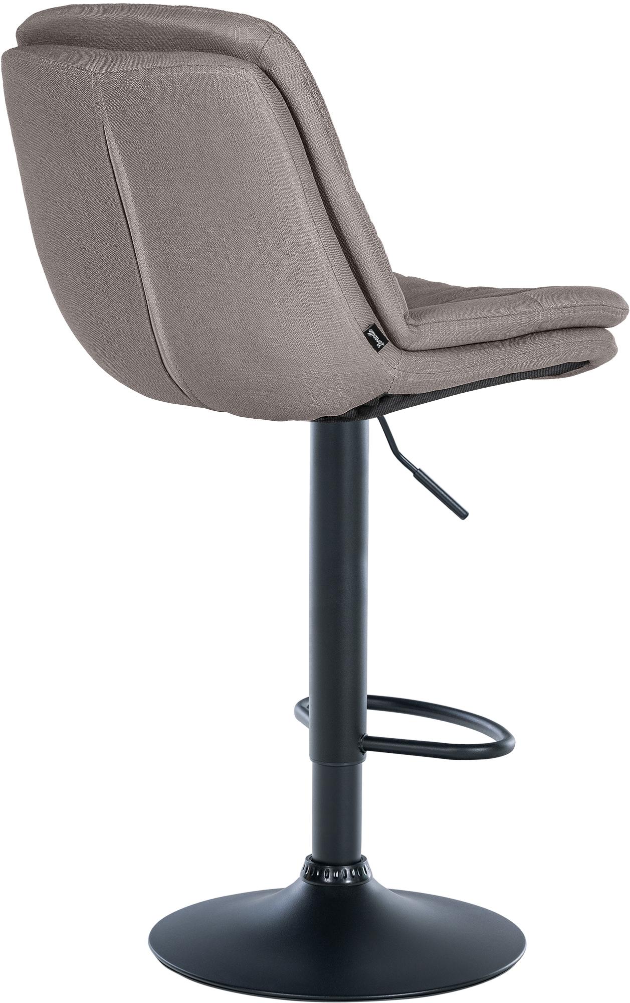 Barhocker Laurel Stoff schwarz, grau