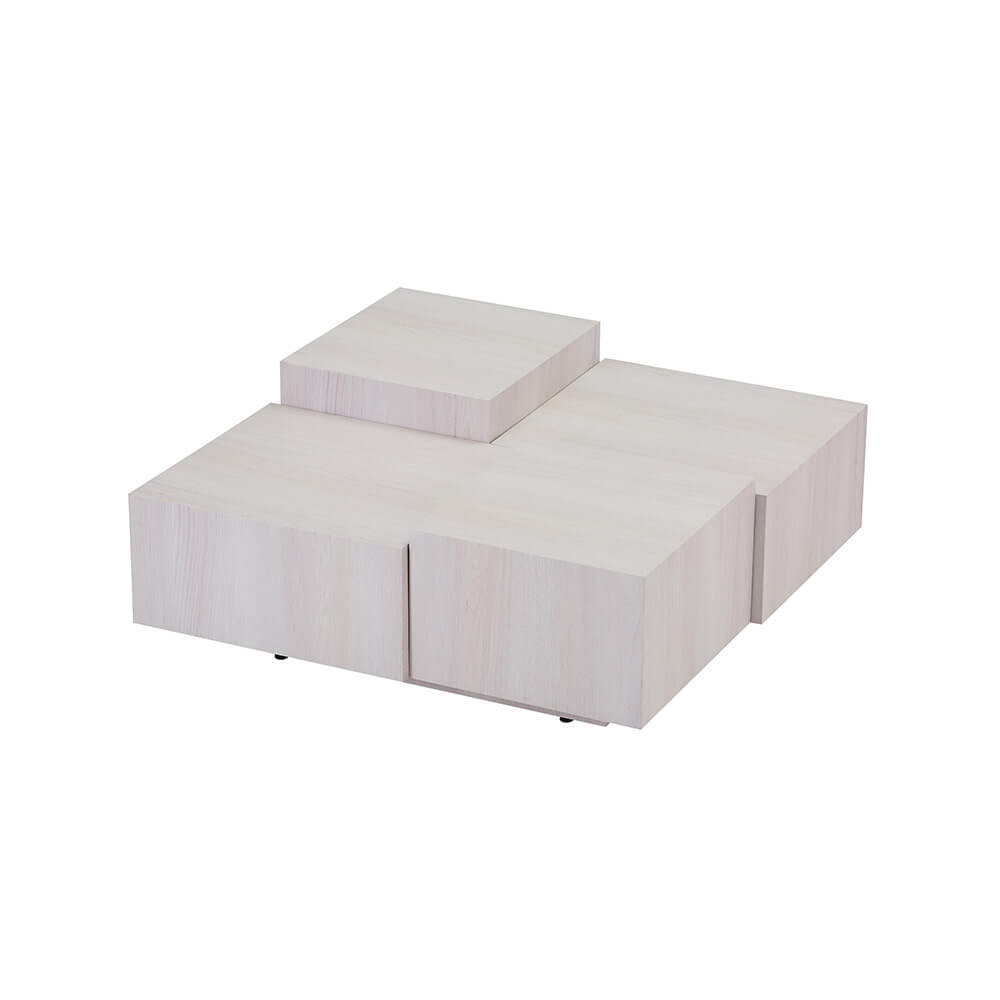 Couchtisch mit Schwebeeffekt NAYELI – 96 x 96 cm Beige