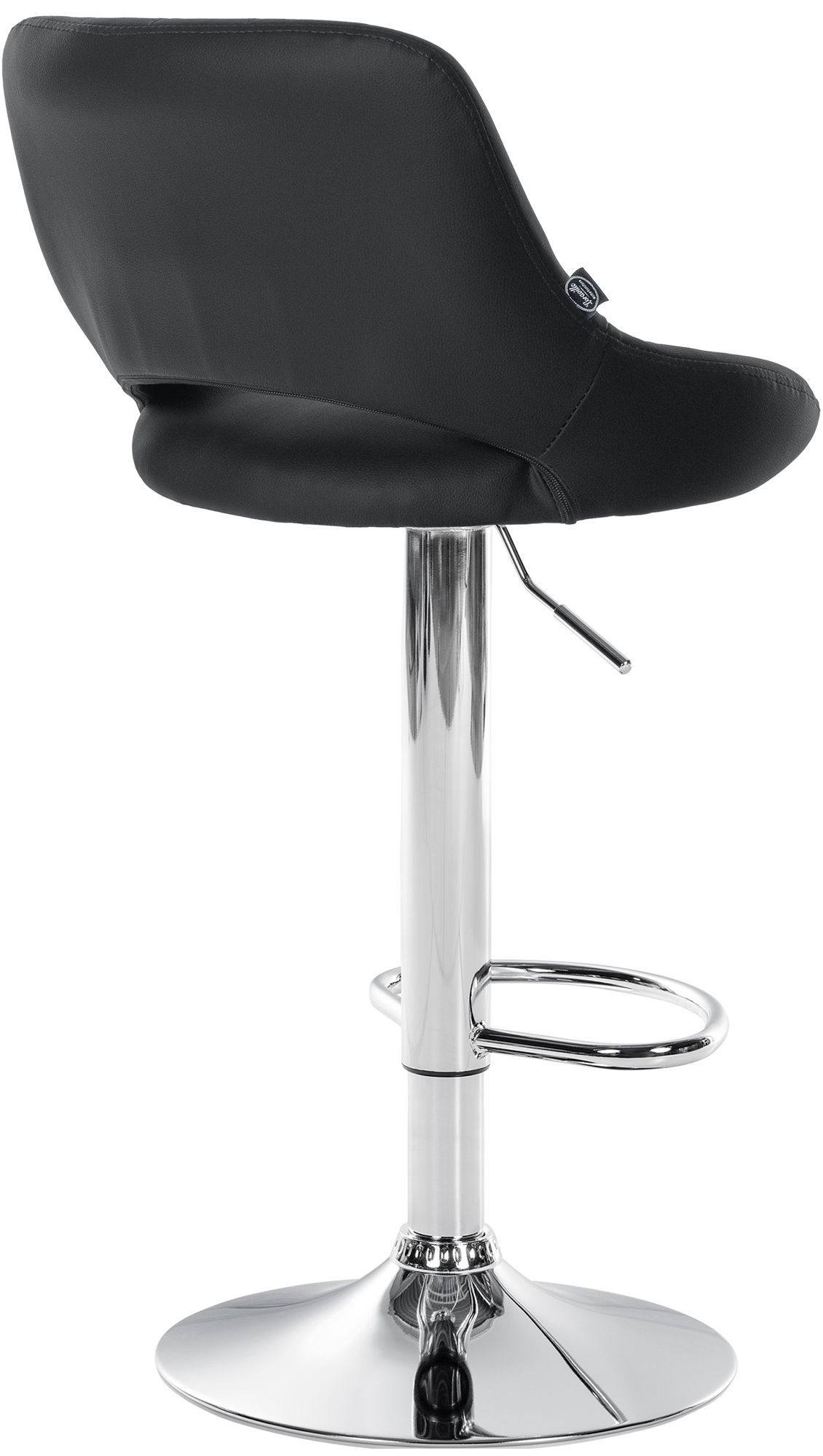 Barhocker Milet Kunstleder chrom, schwarz