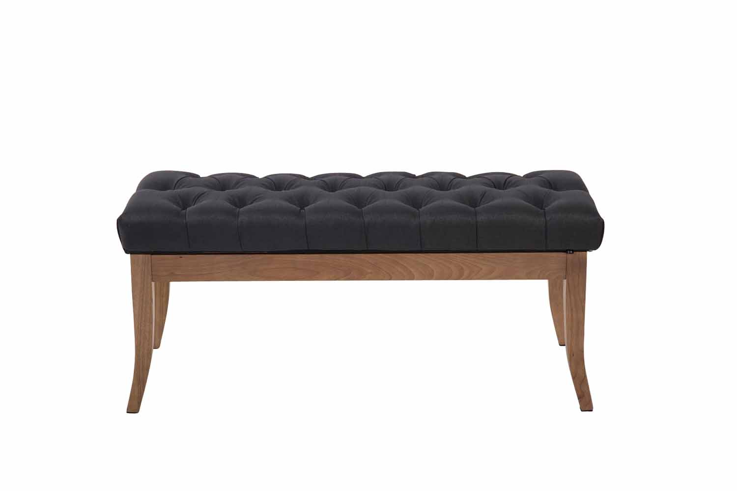 Sitzbank Ramses Stoff antik-hell 100 cm, schwarz