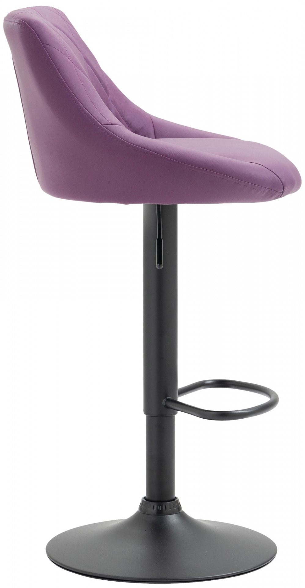Barhocker Lazio Kunstleder schwarz, lila