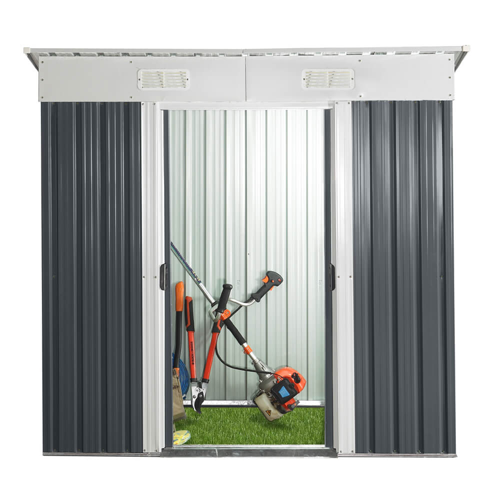 Geräteschuppen aus verzinktem Stahl BOHIO M - 195 x 184 cm
