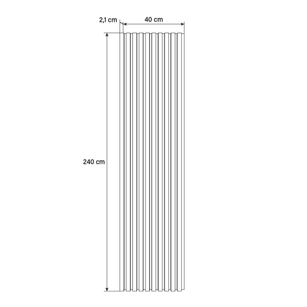 Akustikpaneel SONIC - 240 x 40 cm Deep Black