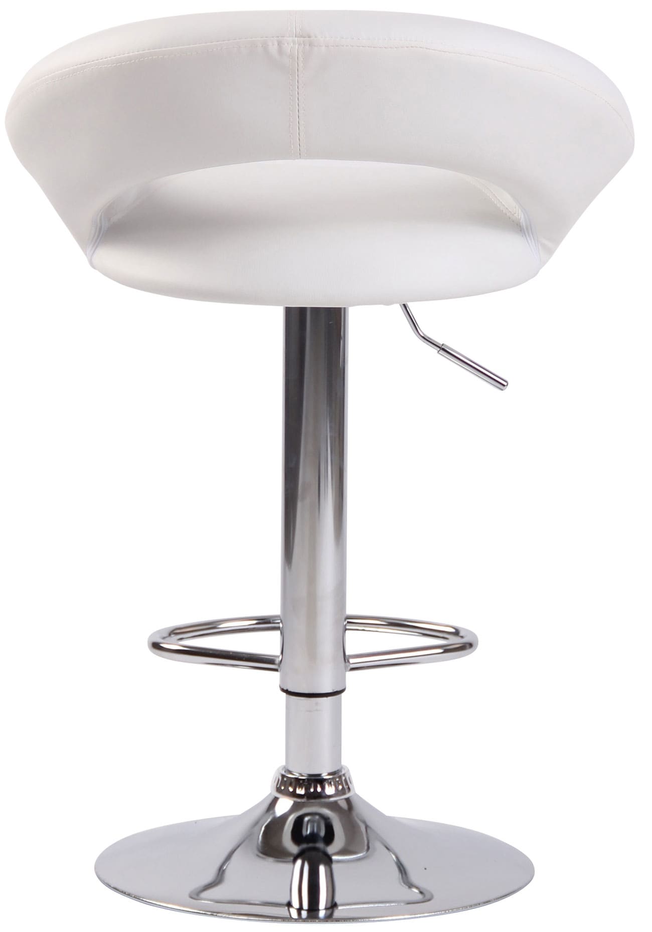 2er Set Barhocker Olinda Kunstleder chrom, weiß
