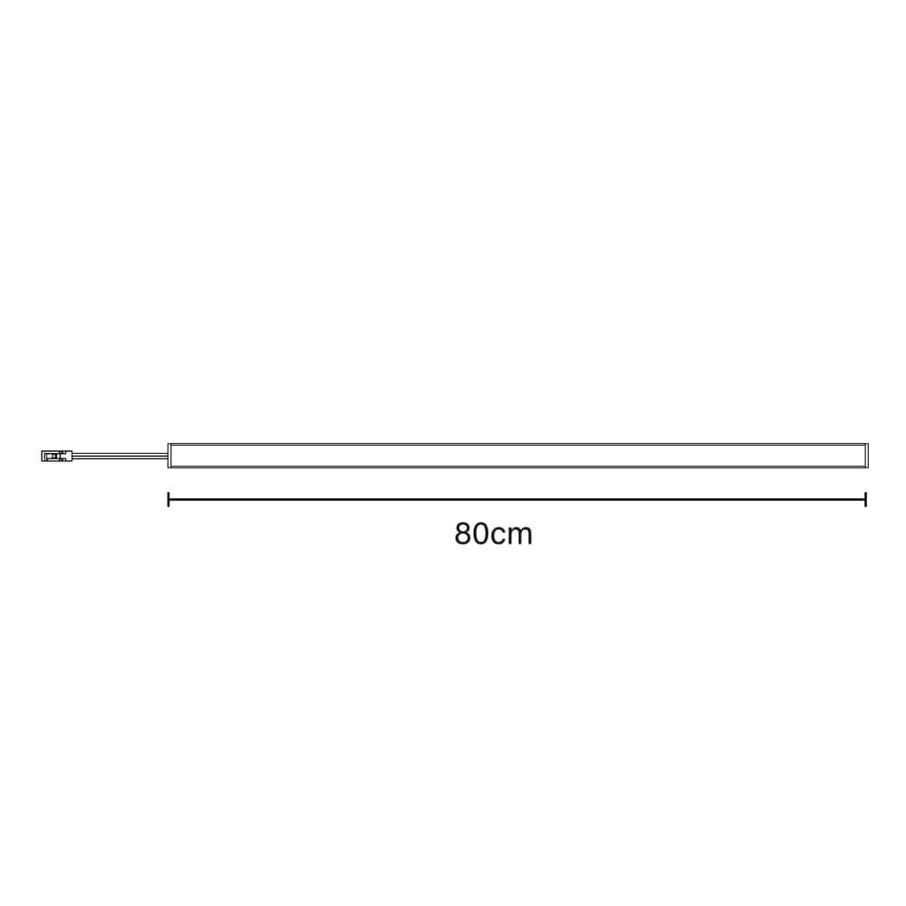 LED Lichtleiste für Akustikpaneel NOX - Ergänzungsset 2 x 80 cm