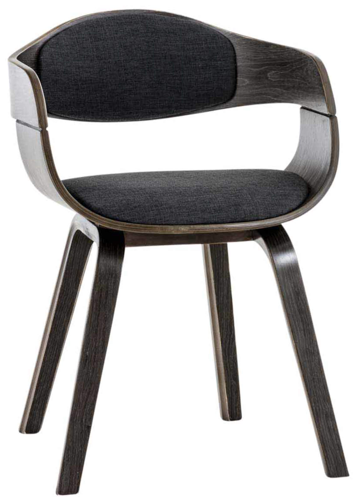 2er Set Stühle Kingston Stoff, grau/dunkelgrau
