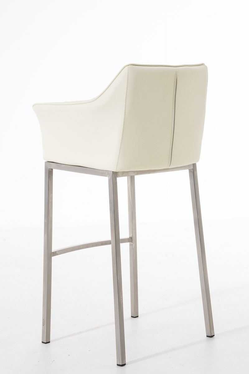 Barhocker Damaso E mit 4-Fuß Gestell, creme