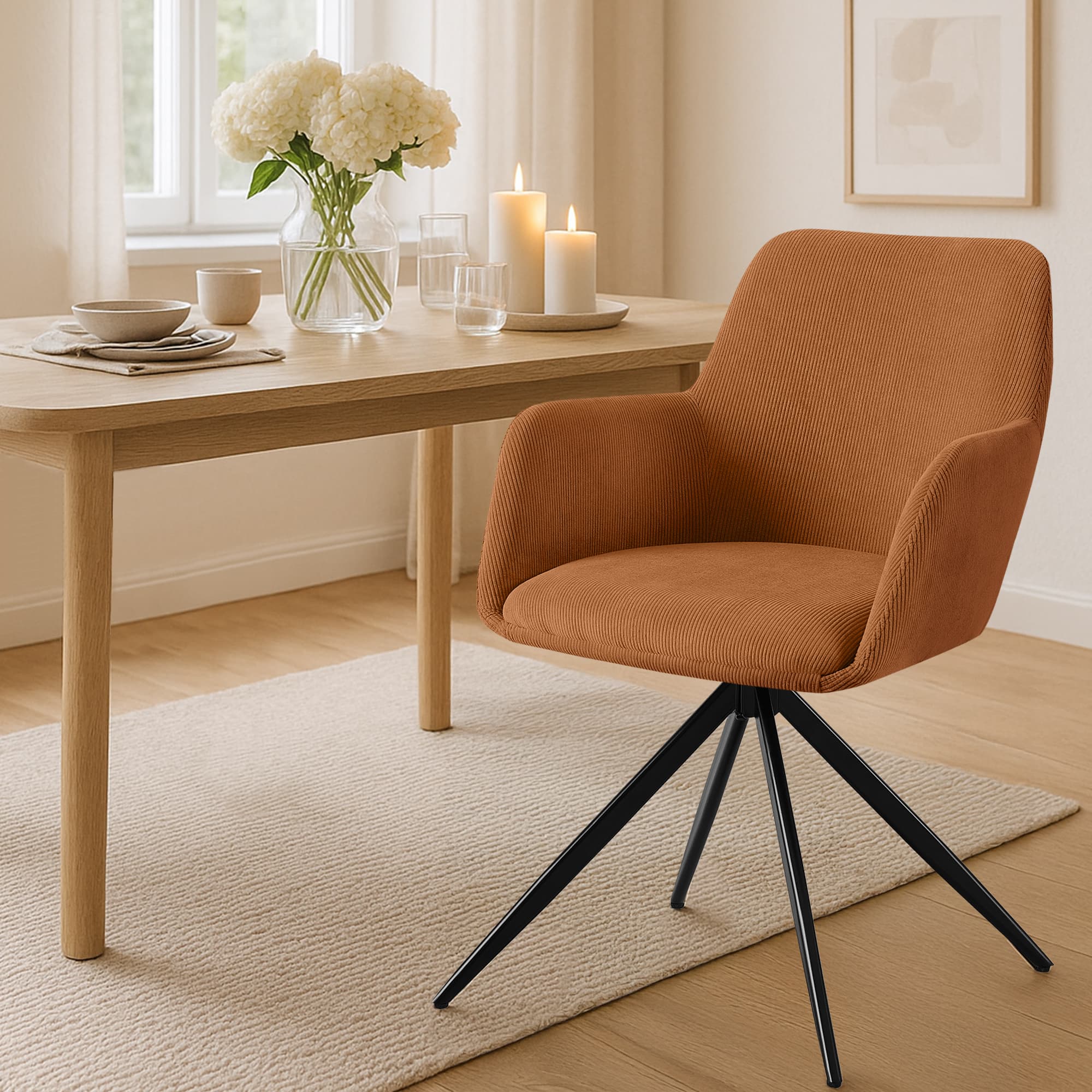 Esszimmerstuhl Olema Cord, orange