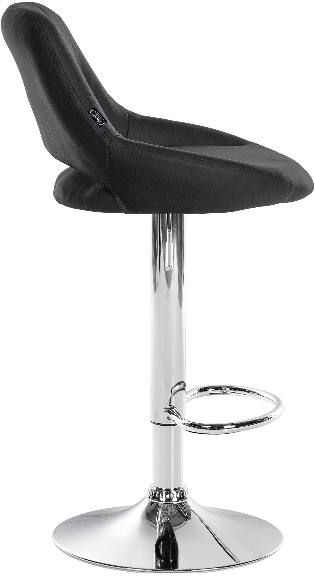 Barhocker Milet Kunstleder chrom, schwarz