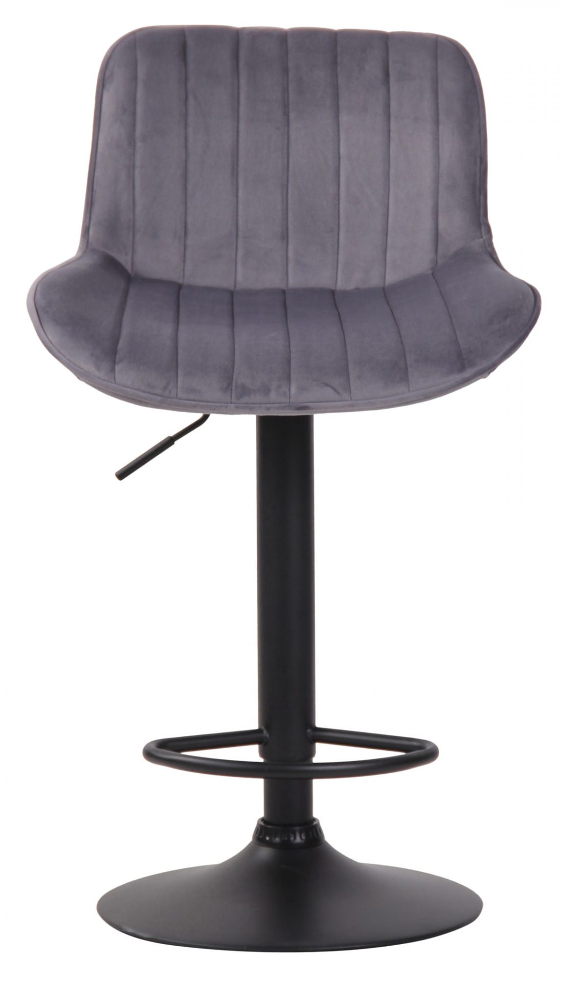 Barhocker Lentini Samt schwarz, dunkelgrau