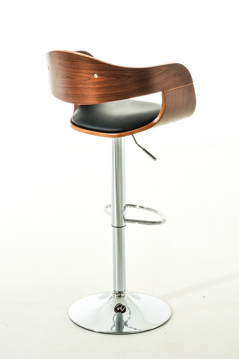 2er Set Barhocker Kingston C Kunstleder, walnuss/schwarz