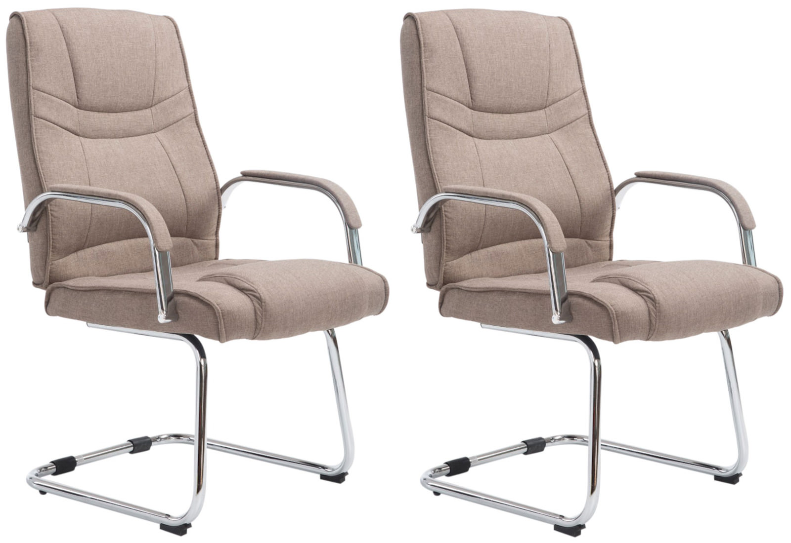 2er Set Stühle Attila Stoff, taupe