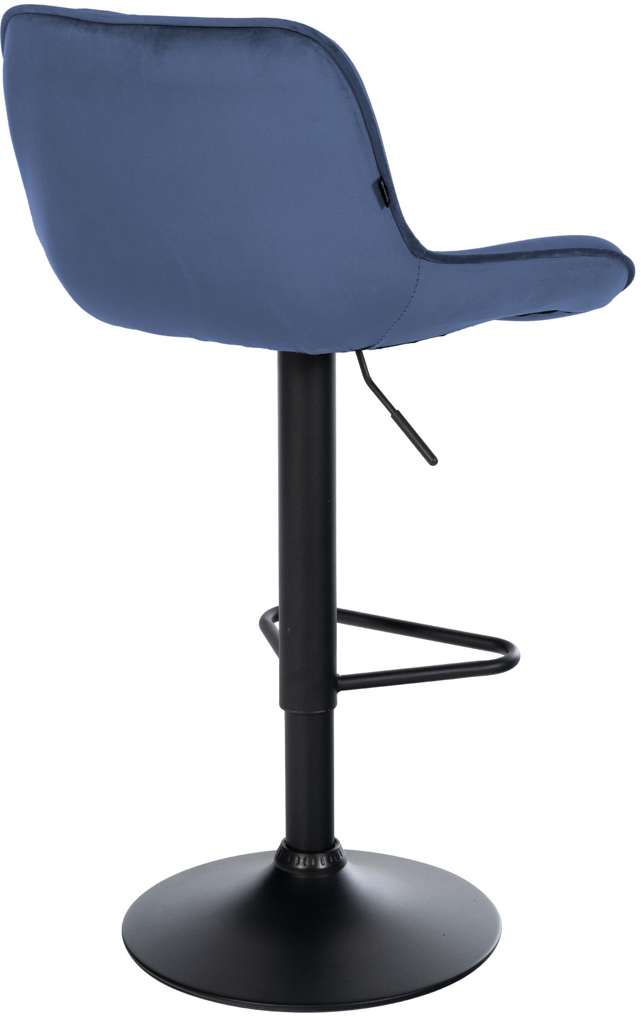 2er Set Barhocker Kasson Samt, blau