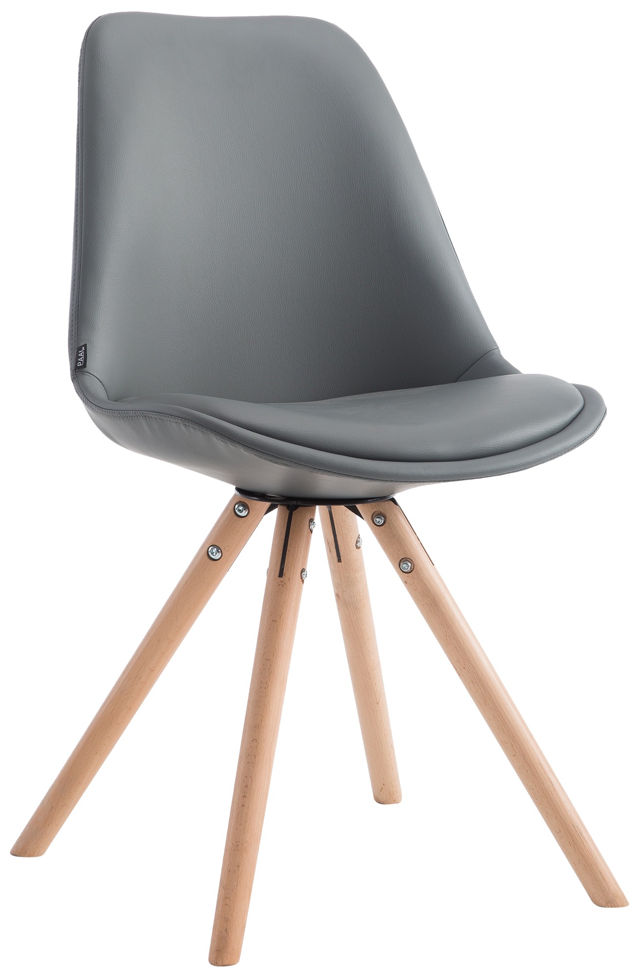 Besucherstuhl Laval Natura Rund, grau