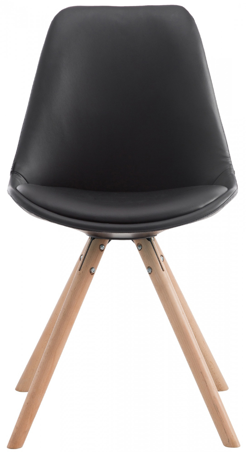 Besucherstuhl Laval Natura Rund, schwarz