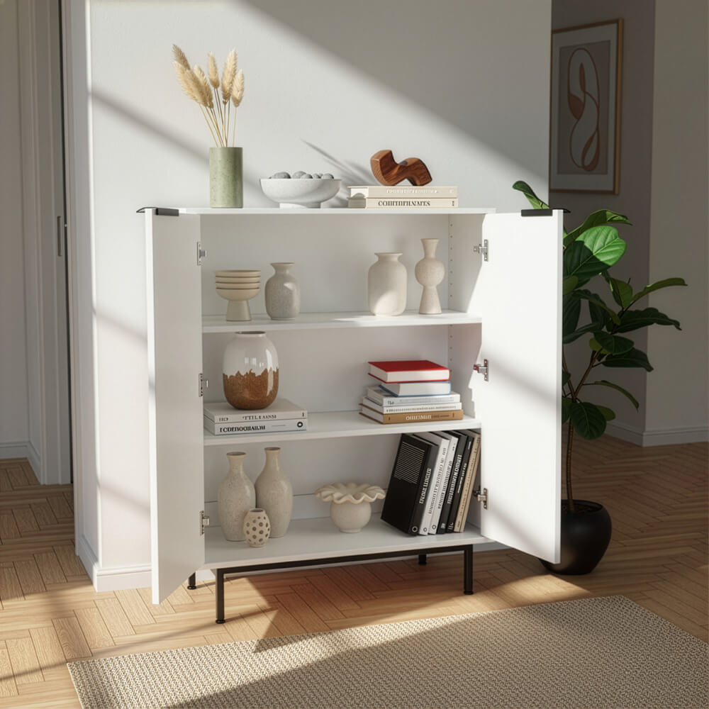 Sideboard NYLA Weiß - 115 x 90 cm