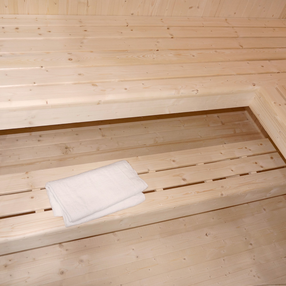Traditionelle Sauna SHADOW XL BIG - 200 x 200 cm für 6 Personen