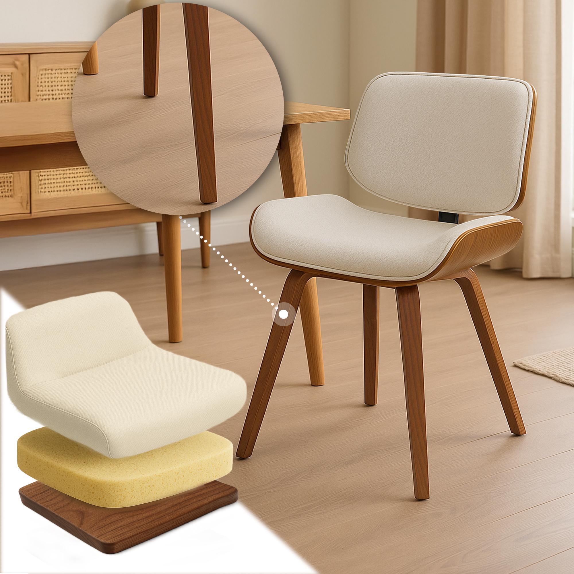 Besucherstuhl Beverley Stoff, walnuss/creme
