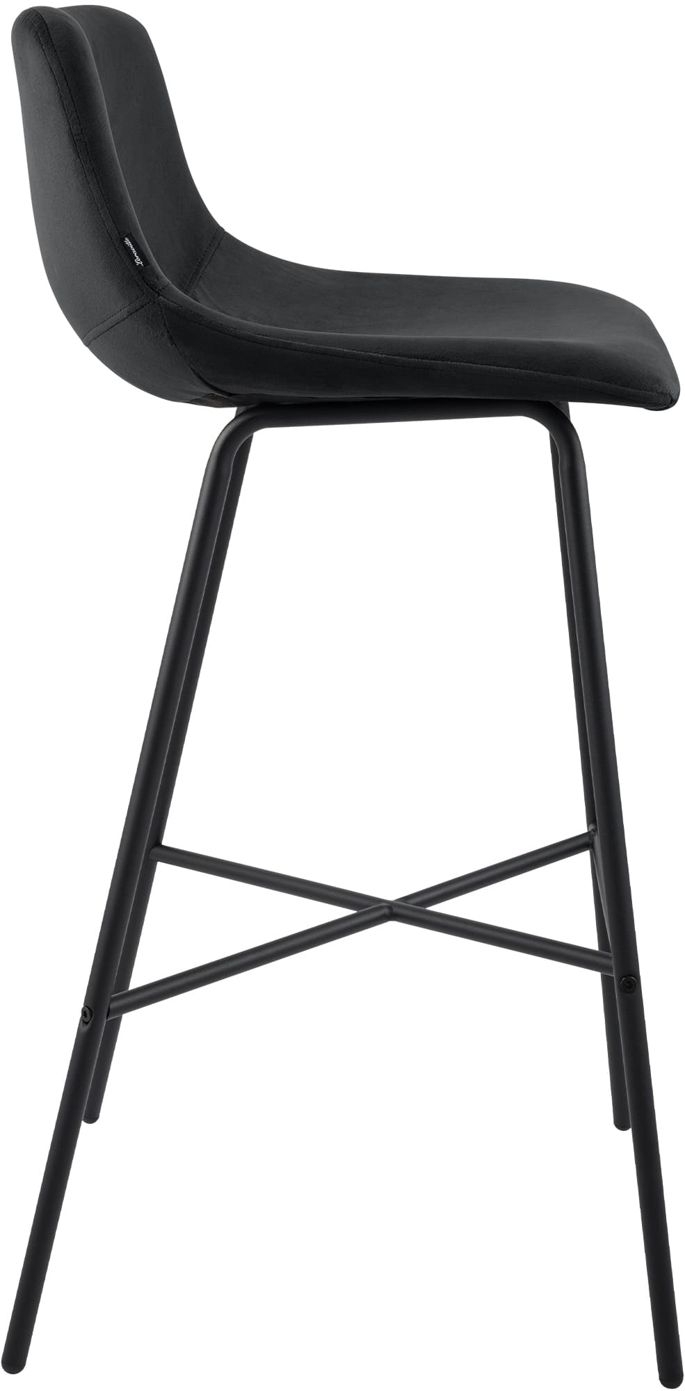 Barhocker Altona Samt, schwarz