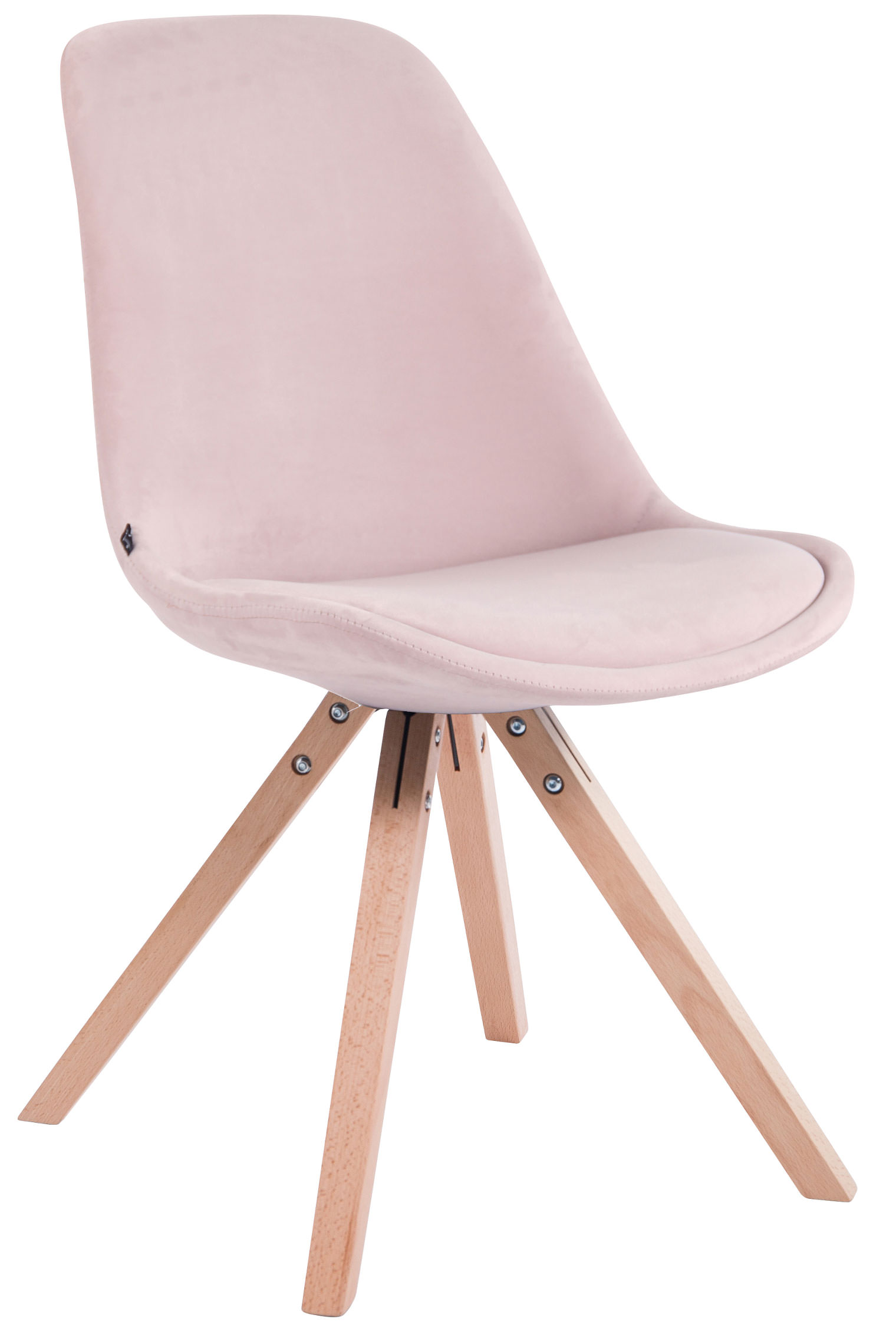 Besucherstuhl Toulouse Samt Square natura, pink