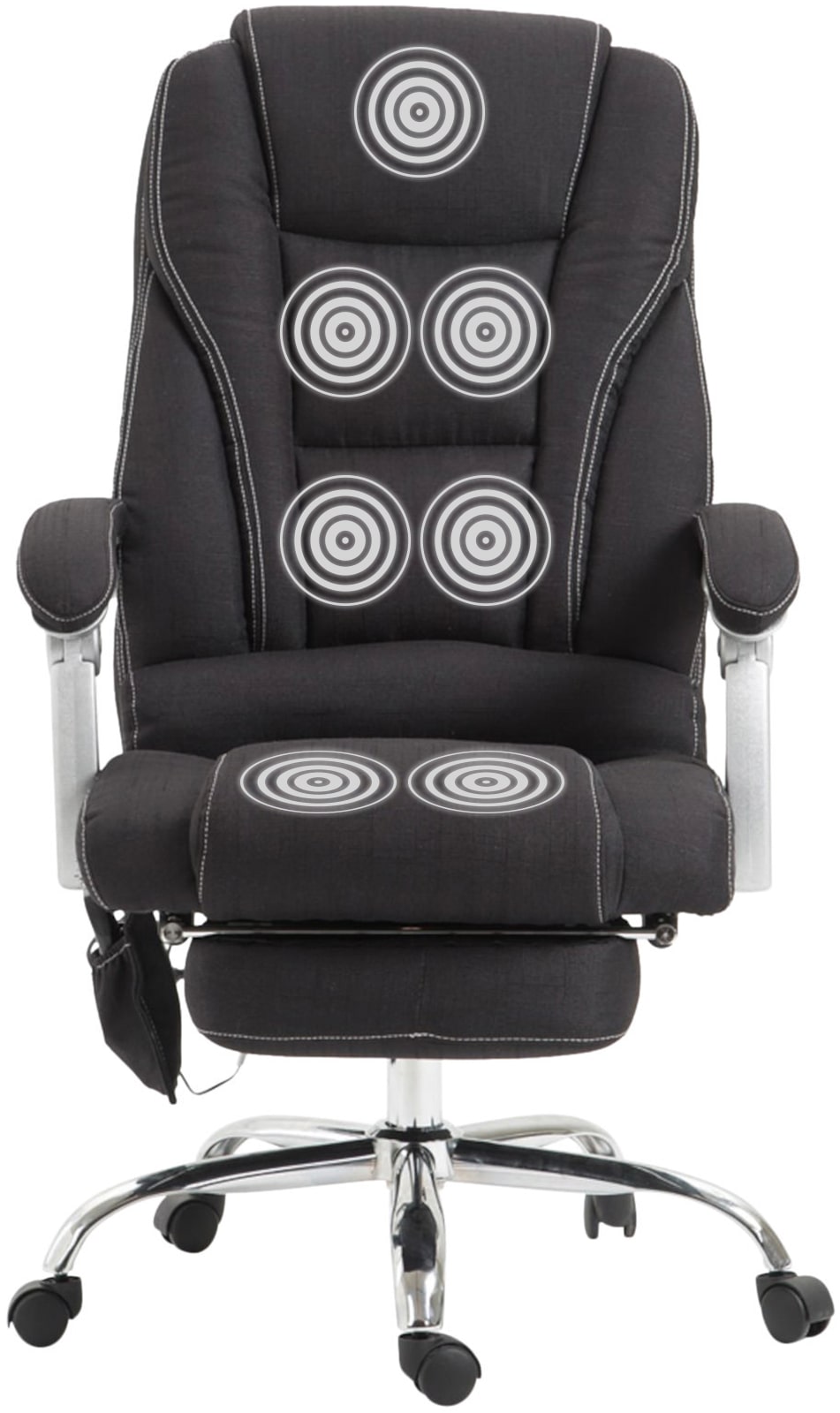 Bürostuhl Pacific Stoff mit Massagefunktion, schwarz