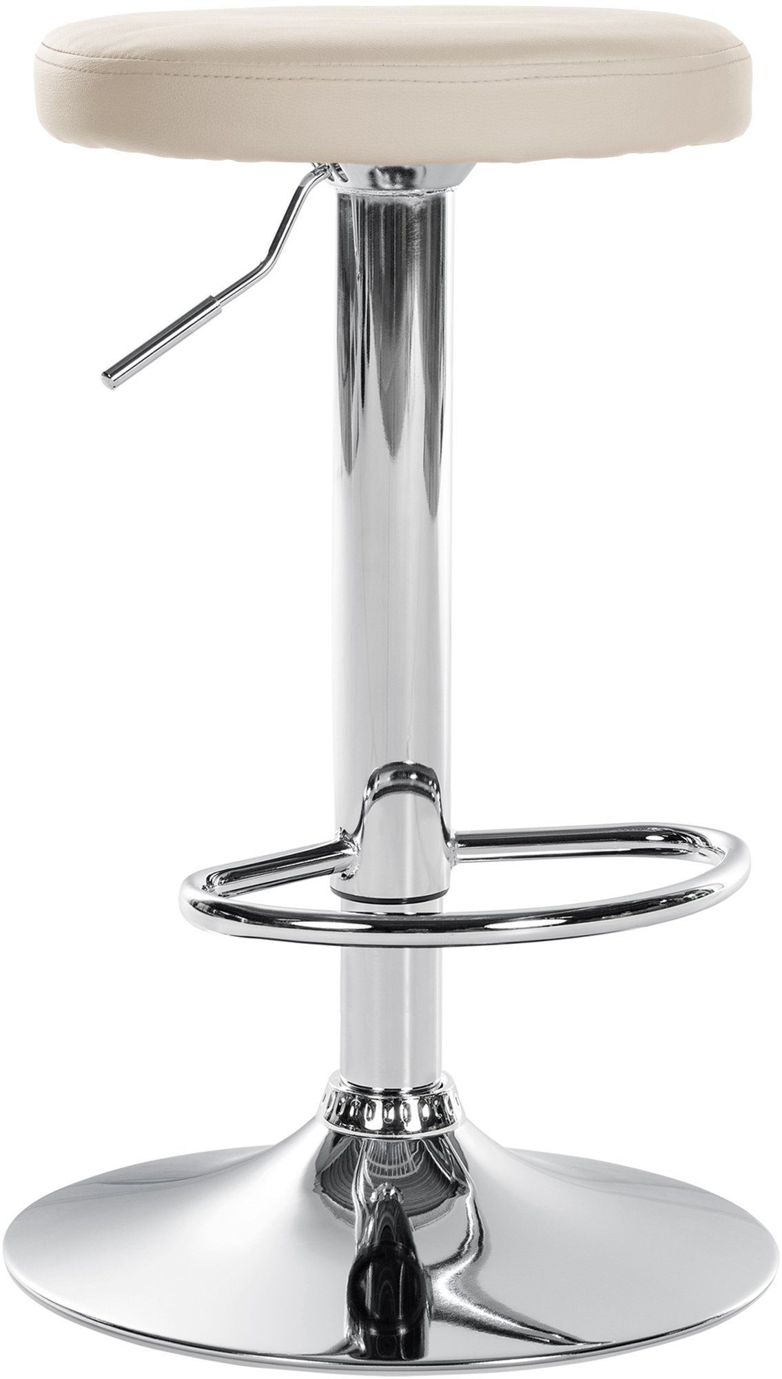 Barhocker Ponte Kunstleder chrom, creme