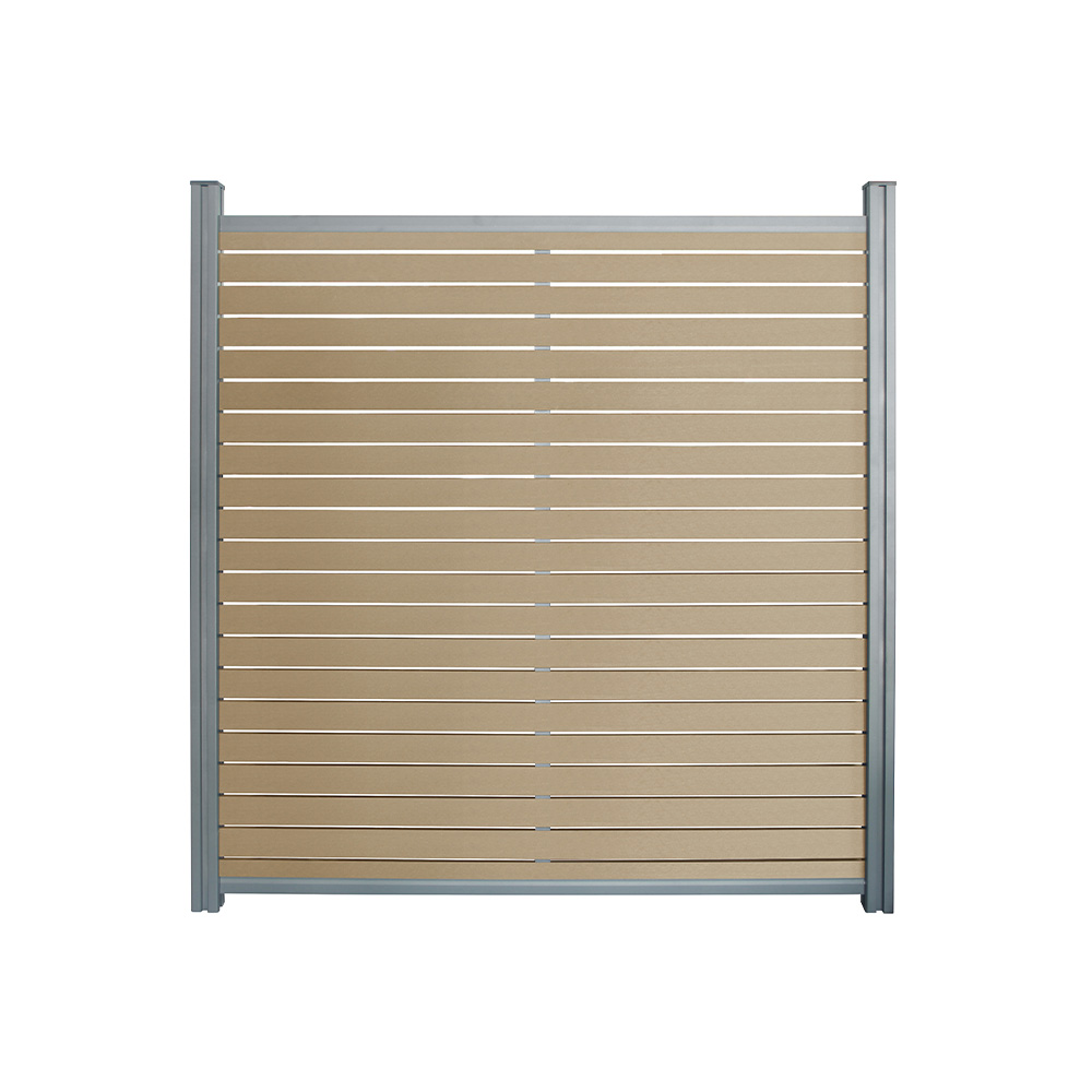 WPC Sichtschutzzaun ALIRA Teak - 2 x Element + 3 x Pfosten